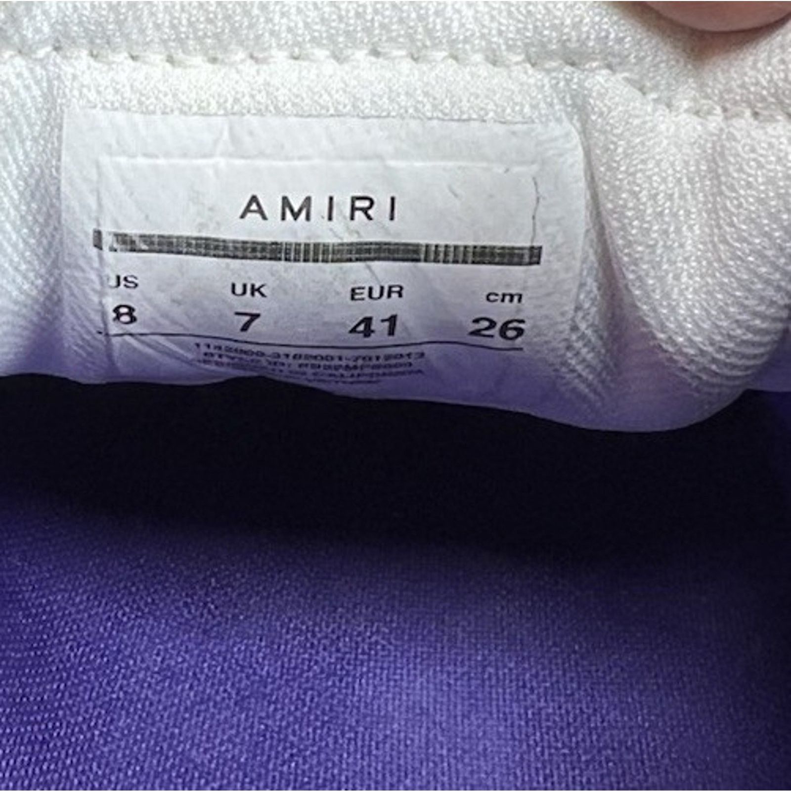 Amiri Size 41EU/8US - Amiri Skel Top Low White/Purple Size US 8 / EU 41 - 8 Thumbnail