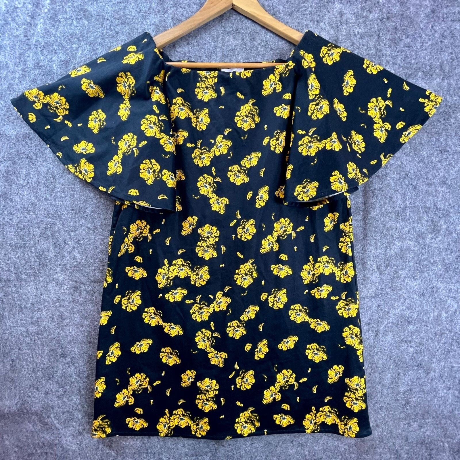 Oak + Fort Oak + Fort Dress Medium Black Yellow Oversized Boxy Maximal Size M / US 6-8 / IT 42-44 - 1 Thumbnail