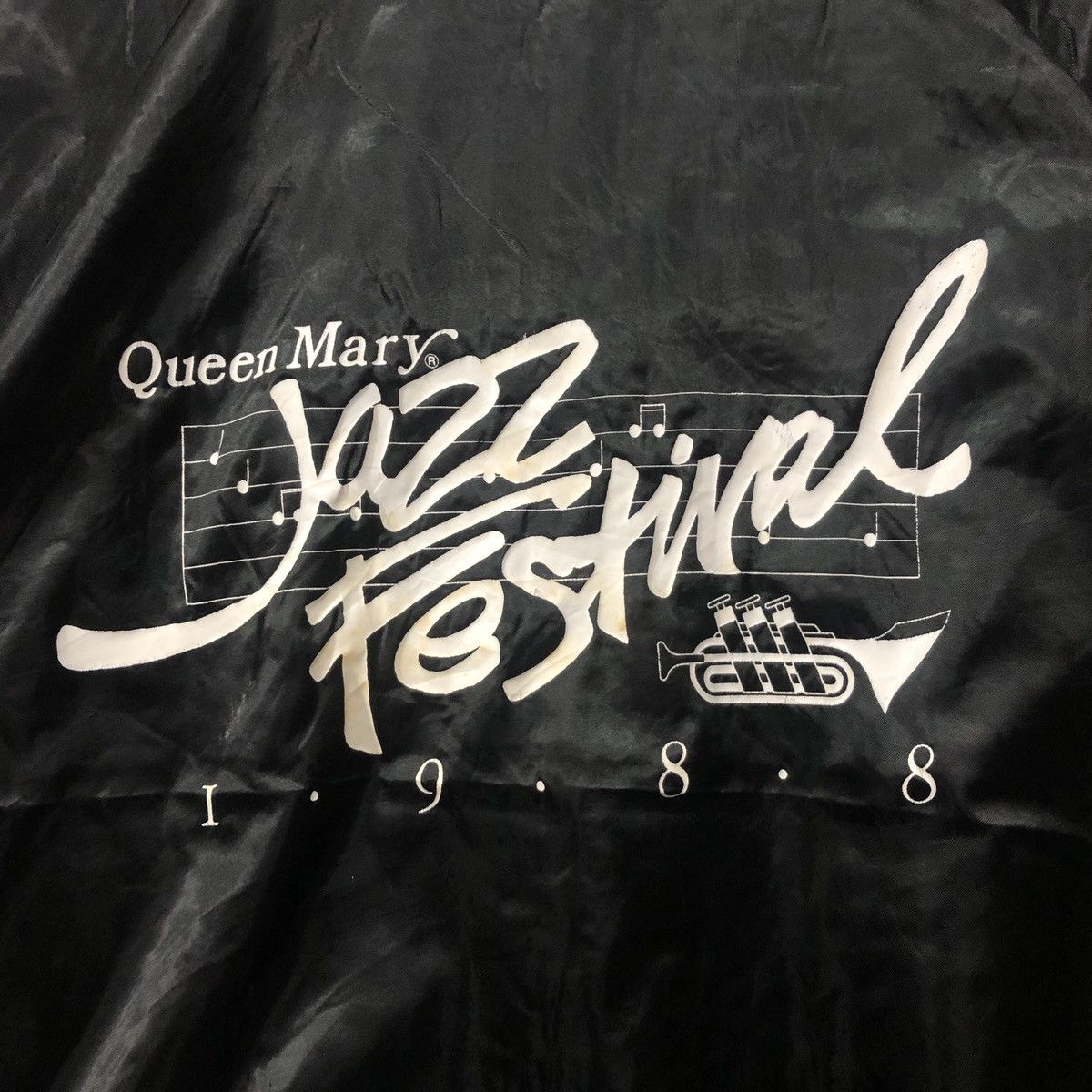 Vintage Vintage 80s Queen Mary Festival Jazz Varsity Jacket Size US L / EU 52-54 / 3 - 2 Thumbnail