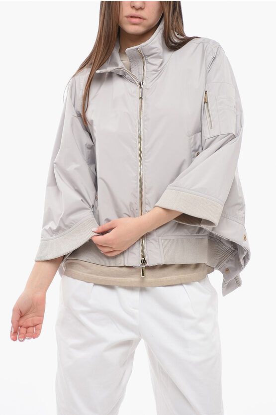 image of Moorer Olli Cape Jacket in White, Women's (Size Medium)