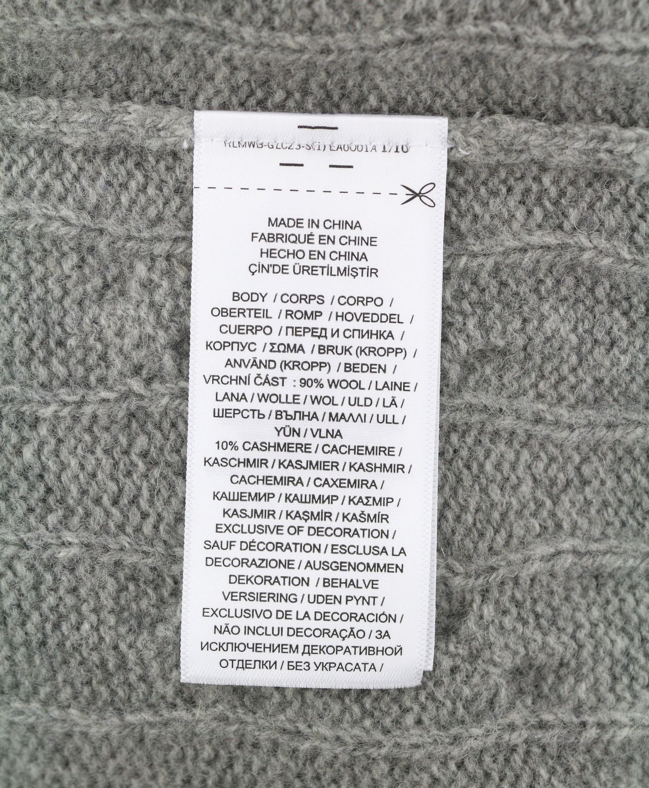 Ralph Lauren GREY M Wool Cashmere Pullover Jumper 86952 Size US M / EU 48-50 / 2 - 8 Thumbnail