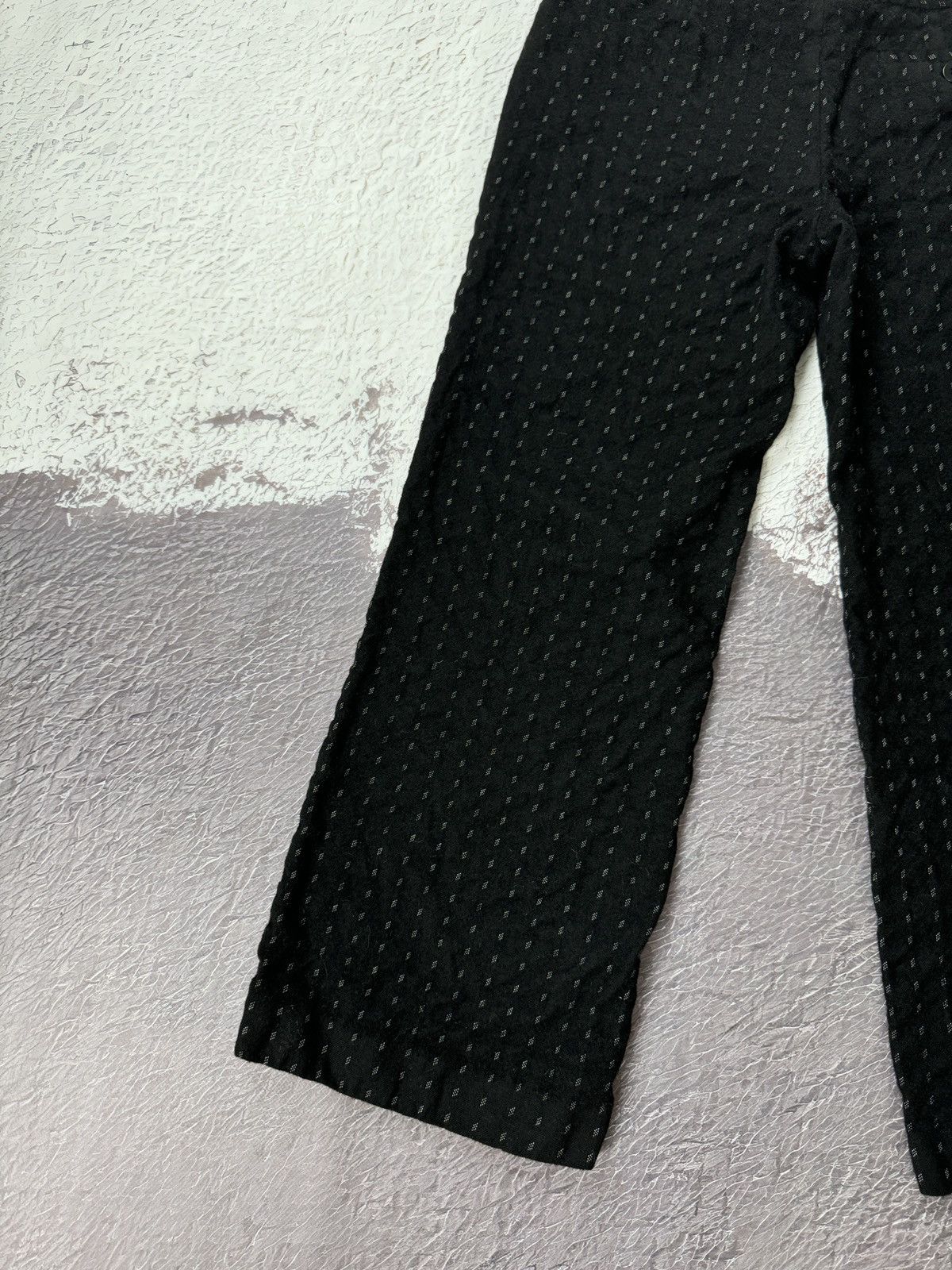 Armani Emporio Armani black wool striped wide bootcut pants Size 30" / US 8 / IT 44 - 12 Thumbnail