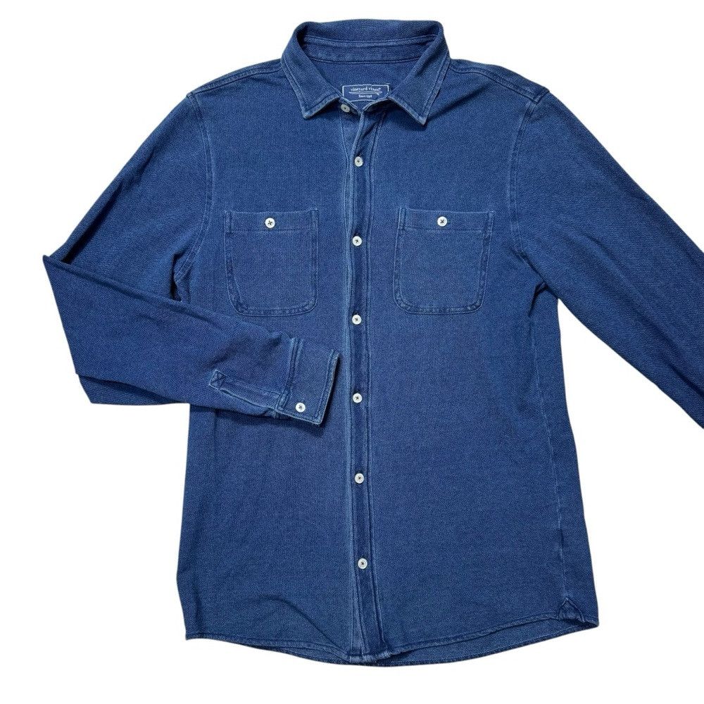 Vineyard Vines NWT New $118 Vineyard Vines Surfside Pique Long Sleeve Blue Size US S / EU 44-46 / 1 - 4 Thumbnail