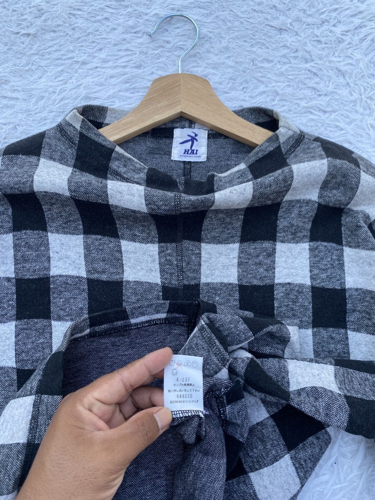 Issey Miyake Rare Vintage Hai Sporting Gear Checkered Flannel Sweater Size M / US 6-8 / IT 42-44 - 13 Thumbnail