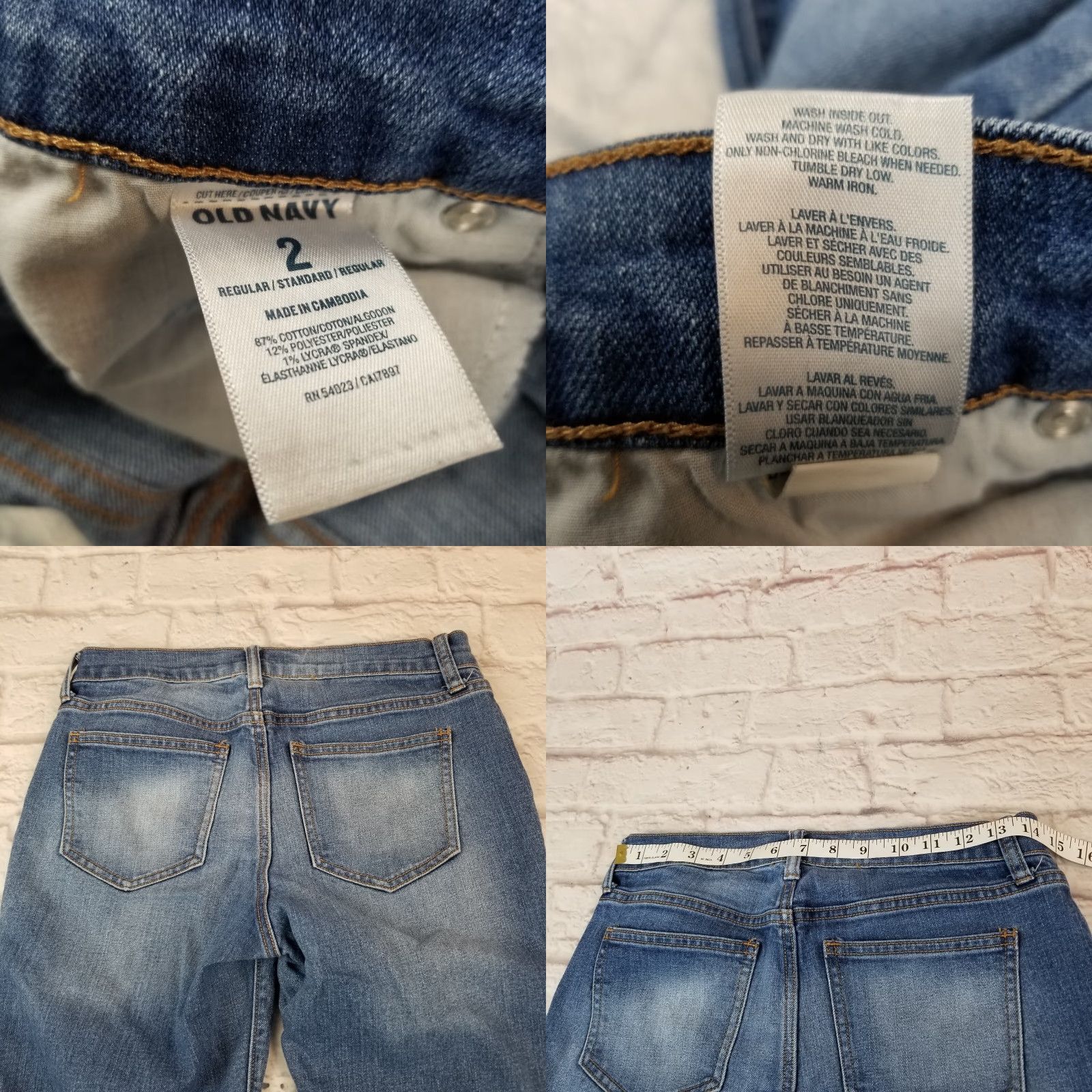 Old Navy Old Navy Jeans Womens The Sweetheart Distressed Size 2 Regular Straight Low Rise Jeans Size 26" / US 2 / IT 38 - 8 Thumbnail