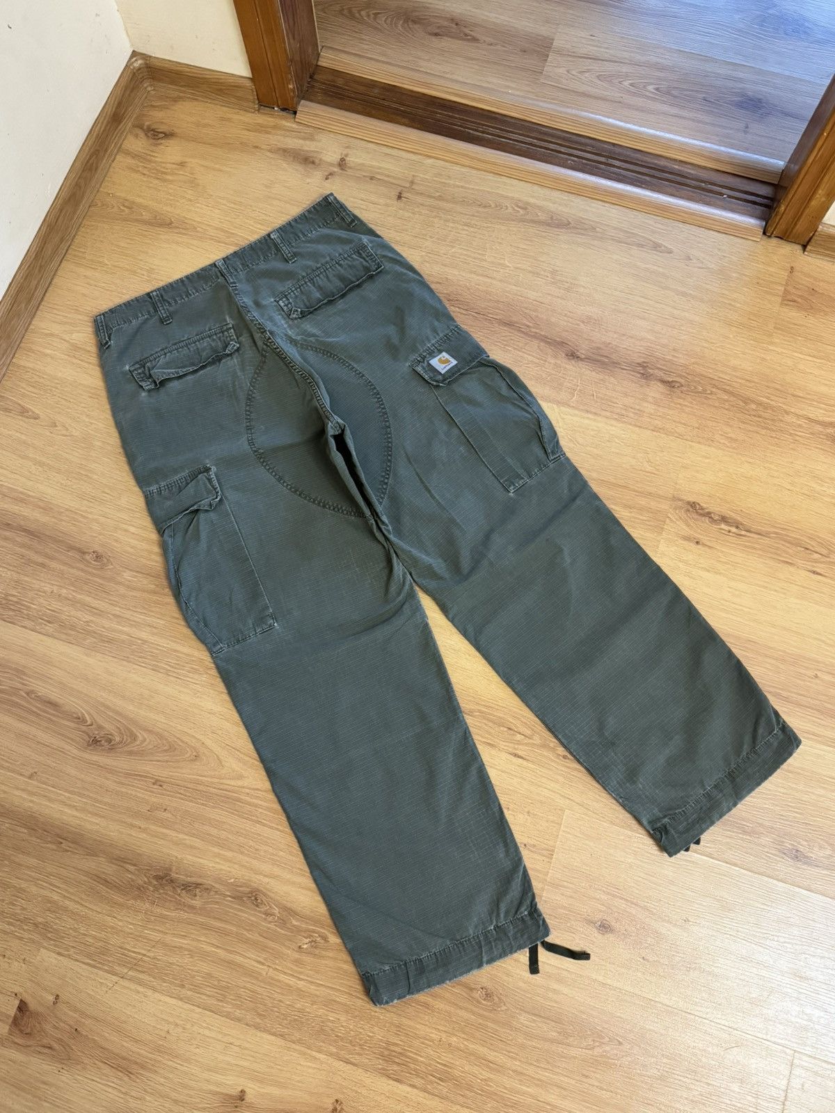 Carhartt Vintage 90s Carhartt Cargo Pants Multilpocket Olive Green L Size US 34 / EU 50 - 6 Thumbnail