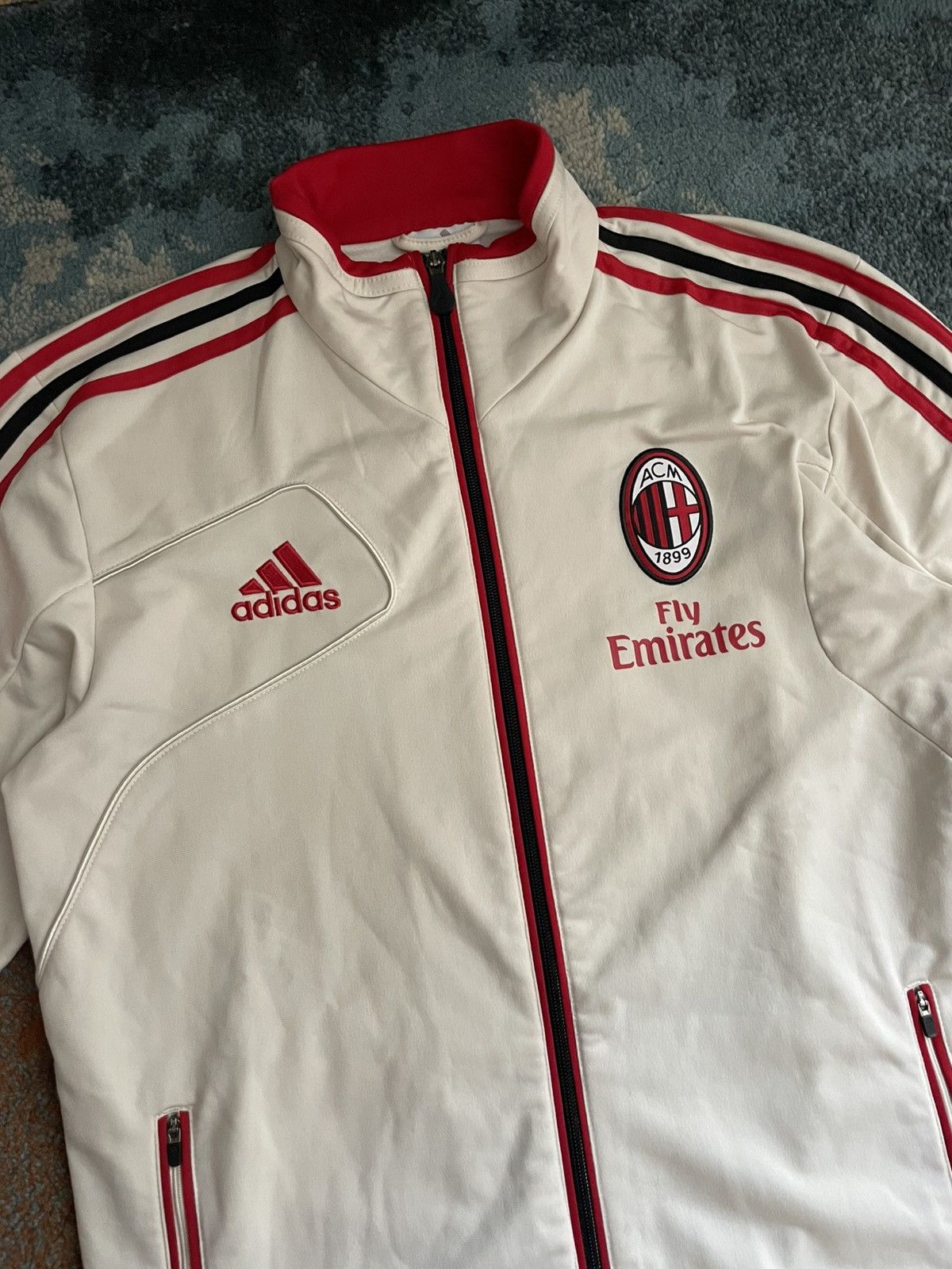 Adidas Adidas A.C Milan Vintage Track Jacket Medium Size US M / EU 48-50 / 2 - 2 Thumbnail
