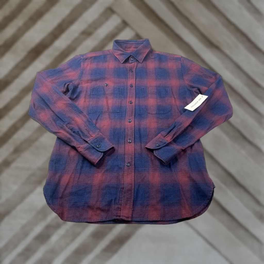 Glanshirt NWT Glanshirt Dress Shirt Men’s Size 42/16.5 Plaid Check 100% Cotton Multicolor Long Sleeve Button Collar Point Bre breathable Italy Size 46R - 1 Thumbnail