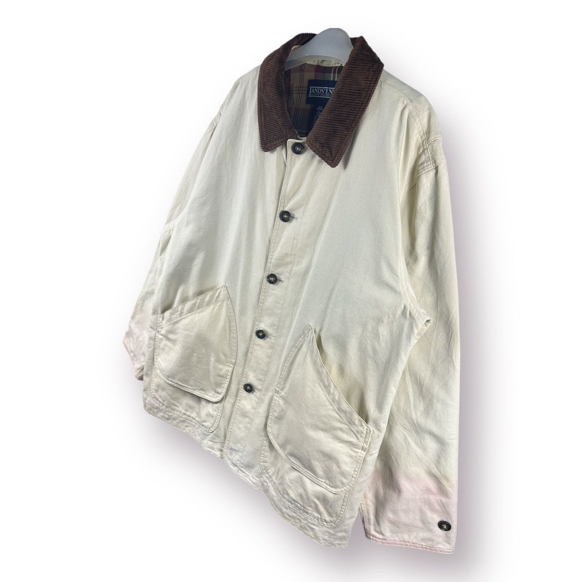 BARNS OUTFITTERS × Lands' End × Vintage 🔥 LAND'S END BARN COAT DUCK CANVAS DISTRESSED JACKET - L Size US L / EU 52-54 / 3 - 2 Thumbnail