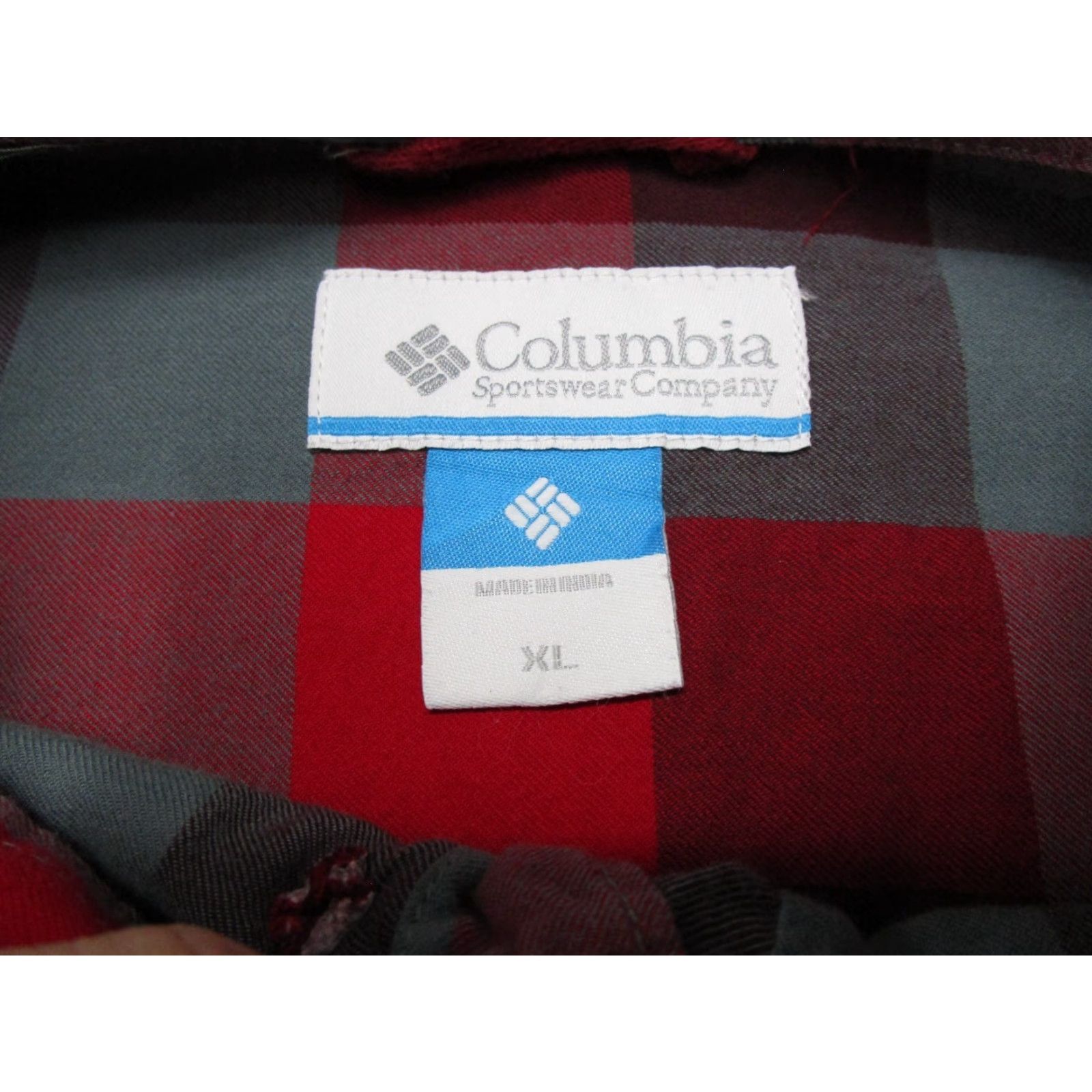 Vintage Columbia Shirt Mens XL Red Black Plaid 100% Cotton Out and Back II Button-Up Flannel - Casual, Button, Long Sleeve, Regular Fit, Vintage No Size US XL / EU 56 / 4 - 2 Thumbnail