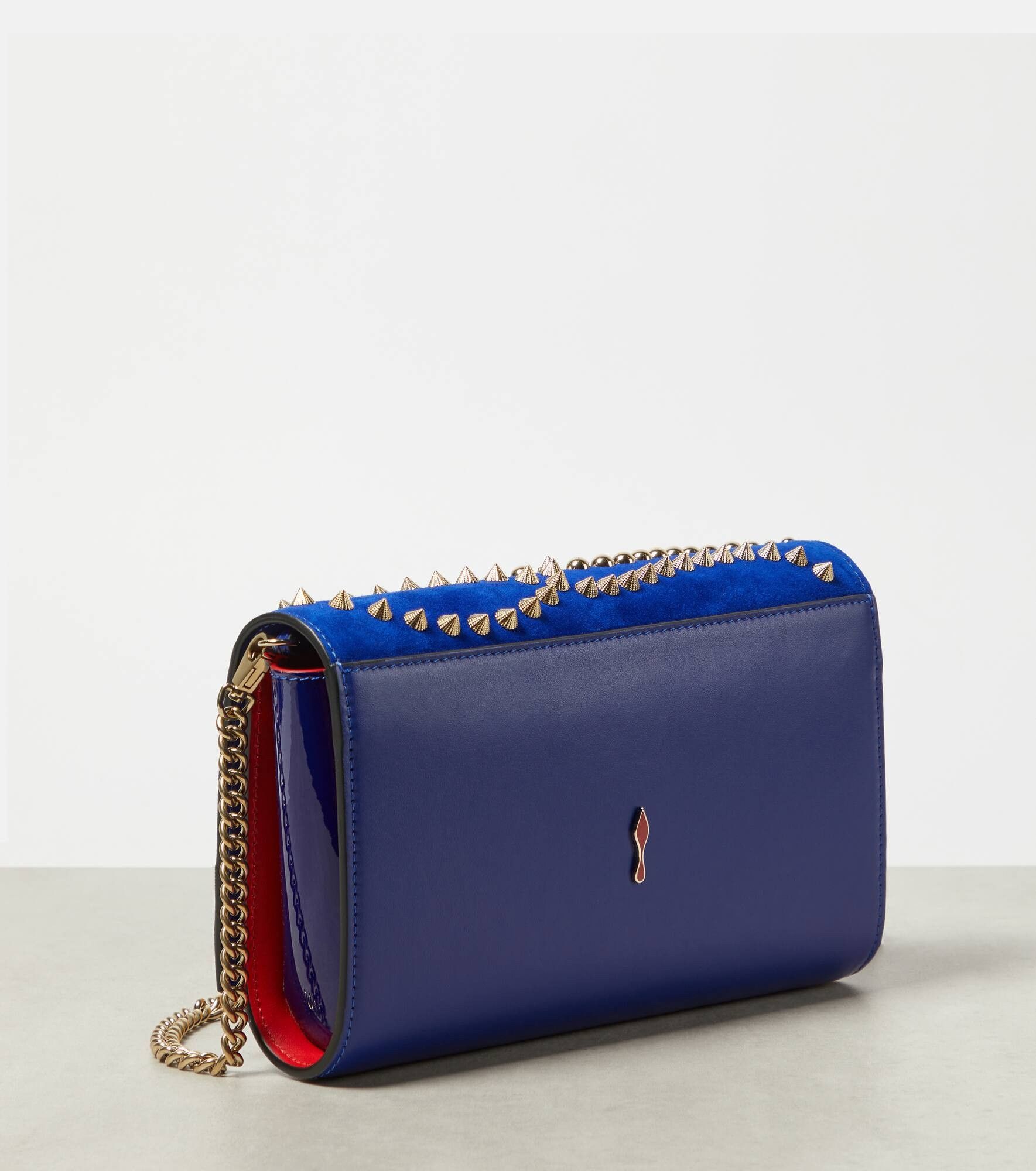 Christian Louboutin o1s1wg110125 Size:OS /Suede And Leather Clutch in Blue Size ONE SIZE - 2 Thumbnail