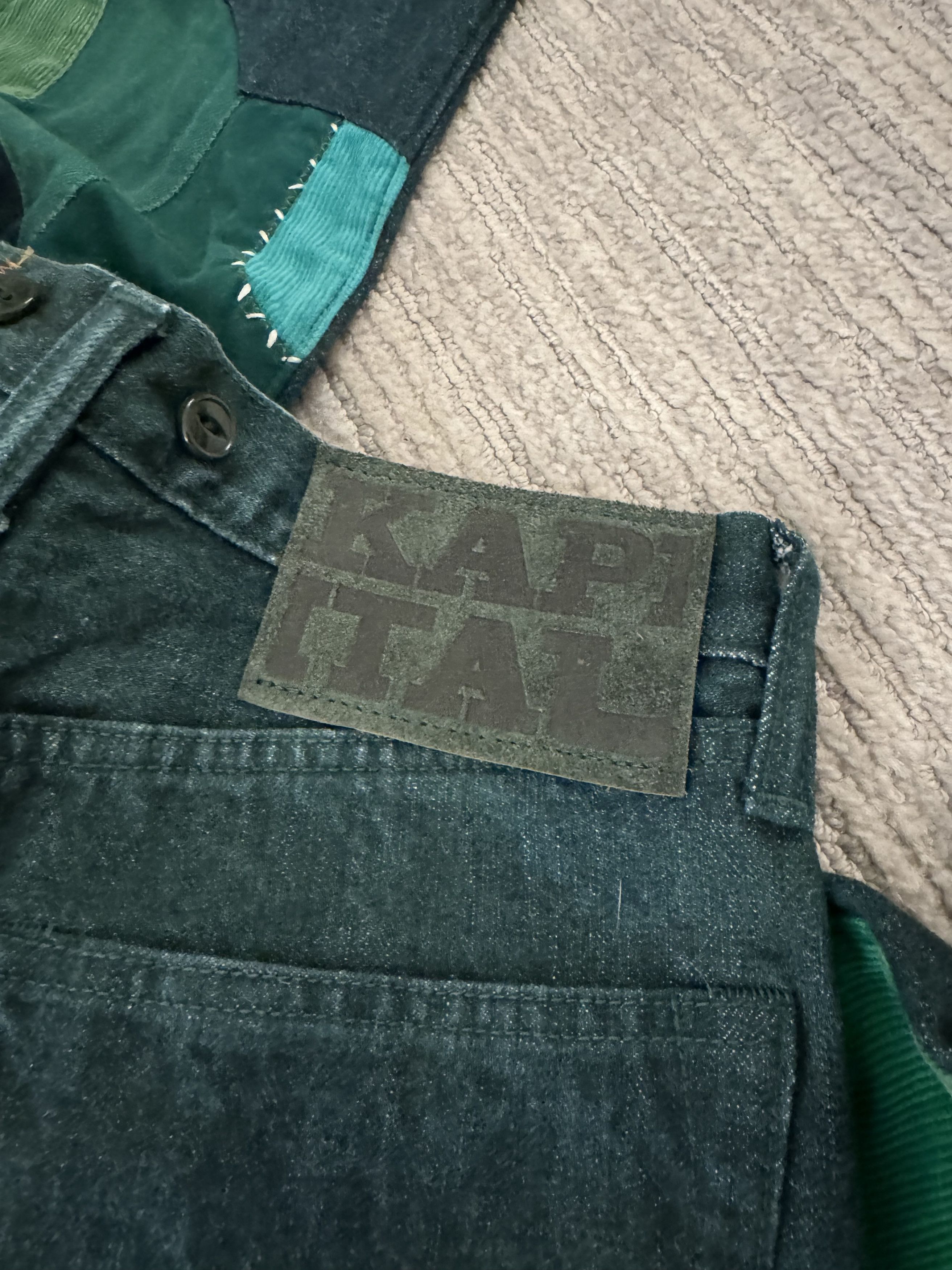Kapital KAPITAL green denim monkey cisco bonsai jeans Size US 28 / EU 44 - 6 Thumbnail
