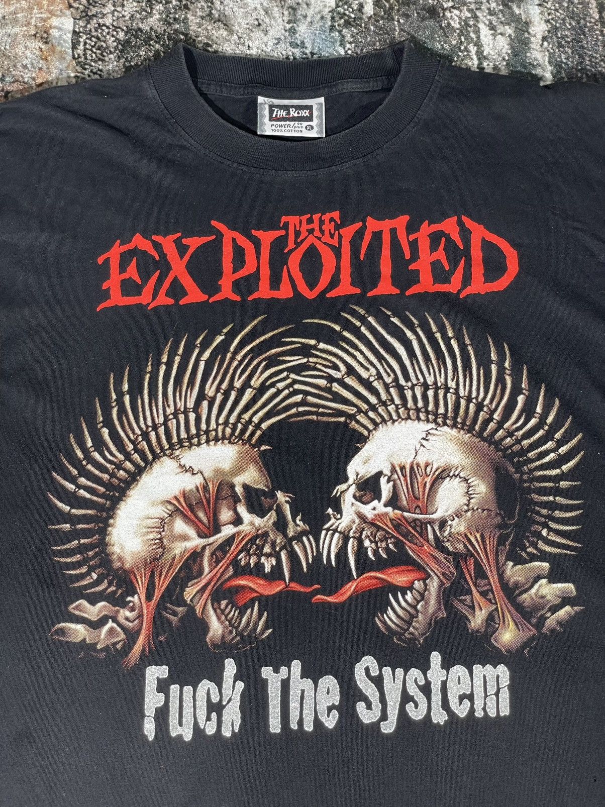Vintage The Exploited official vintage t-shirt FuckThe System, 2000s Size US L / EU 52-54 / 3 - 3 Thumbnail