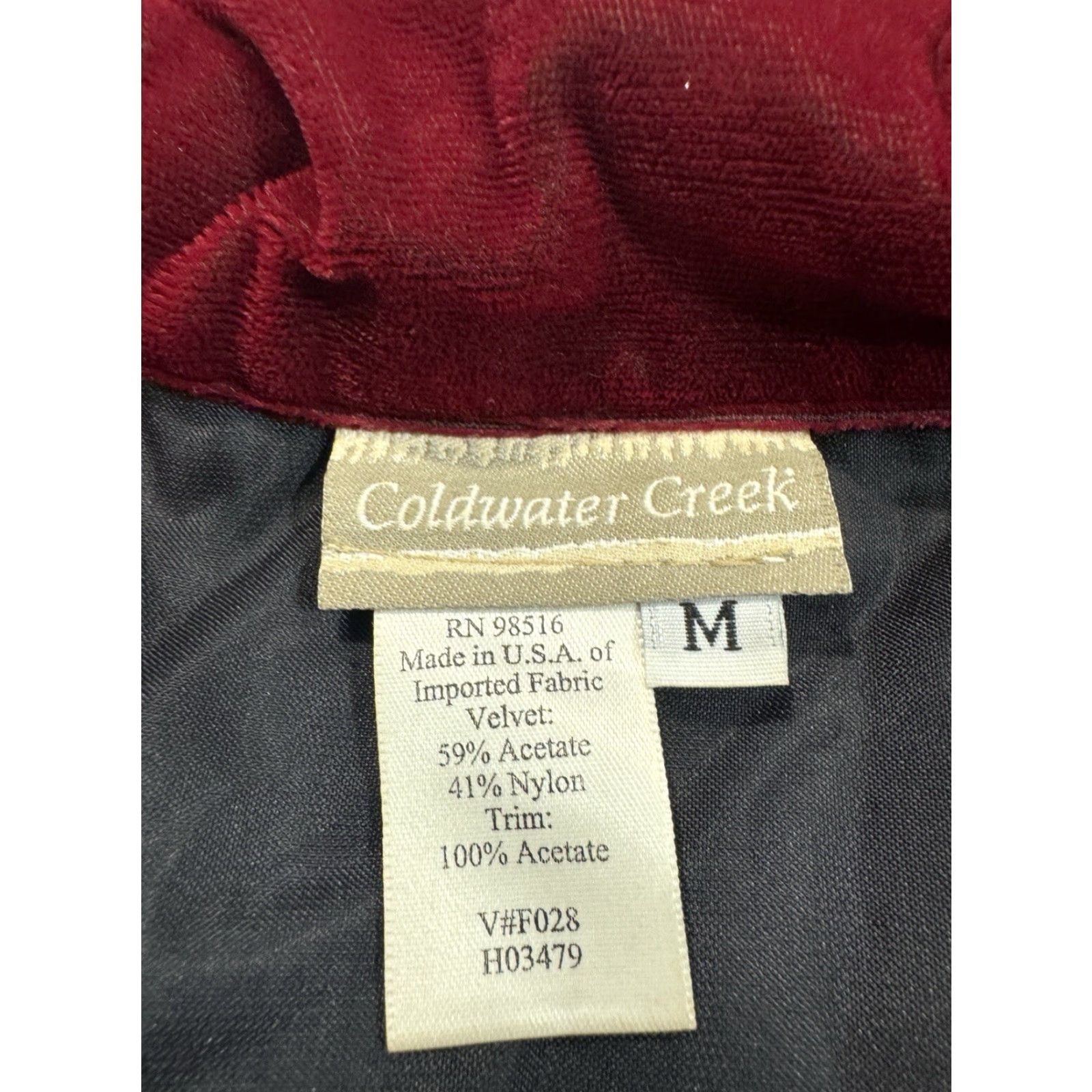 Coldwater Creek VINTAGE Coldwater Creek Velour Button Up Shirt Women M Black Size M / US 6-8 / IT 42-44 - 5 Thumbnail