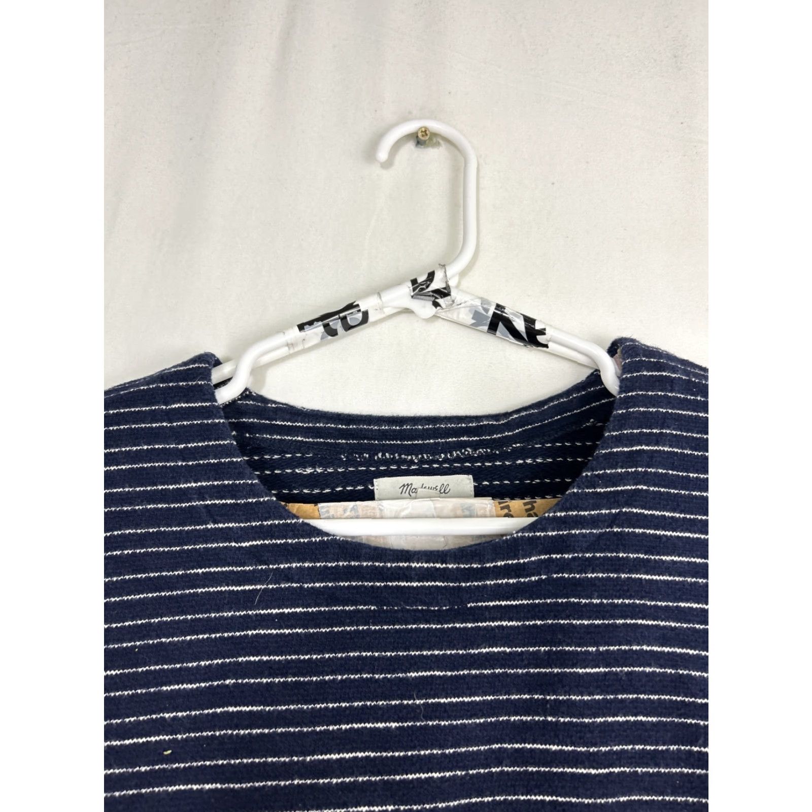 Madewell Madewell Blouse Shirt Striped Side Lace Top 3/4 Sleeve Navy Cream Size S Womens Pool Blue Nautical Cotton Size S / US 4 / IT 40 - 4 Thumbnail