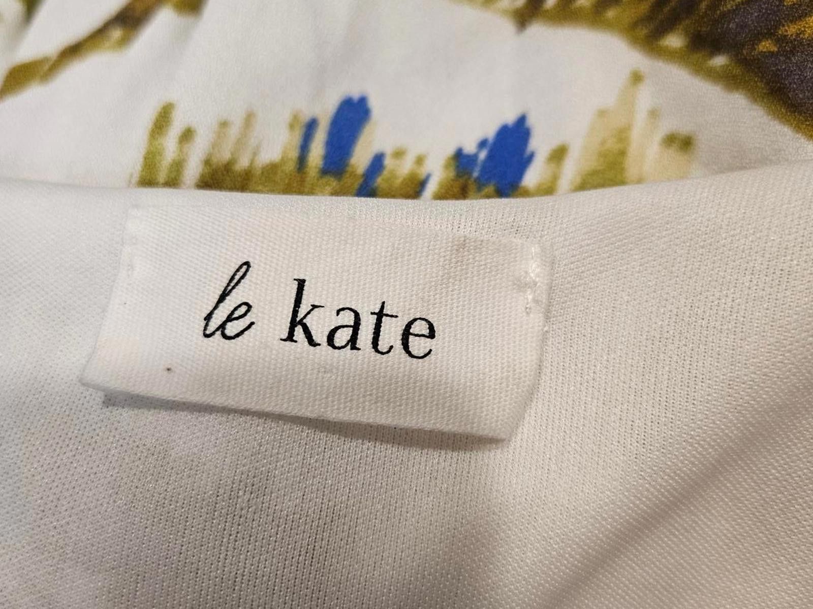 Designer Le Kate Leaf Pattern Summer Dress Size L / US 10 / IT 46 - 6 Thumbnail