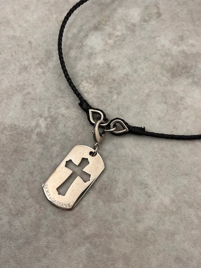 Dolce & Gabbana SS2003 Dolce & Gabbana Cross Dog Tag Necklace Size ONE SIZE - 6 Thumbnail