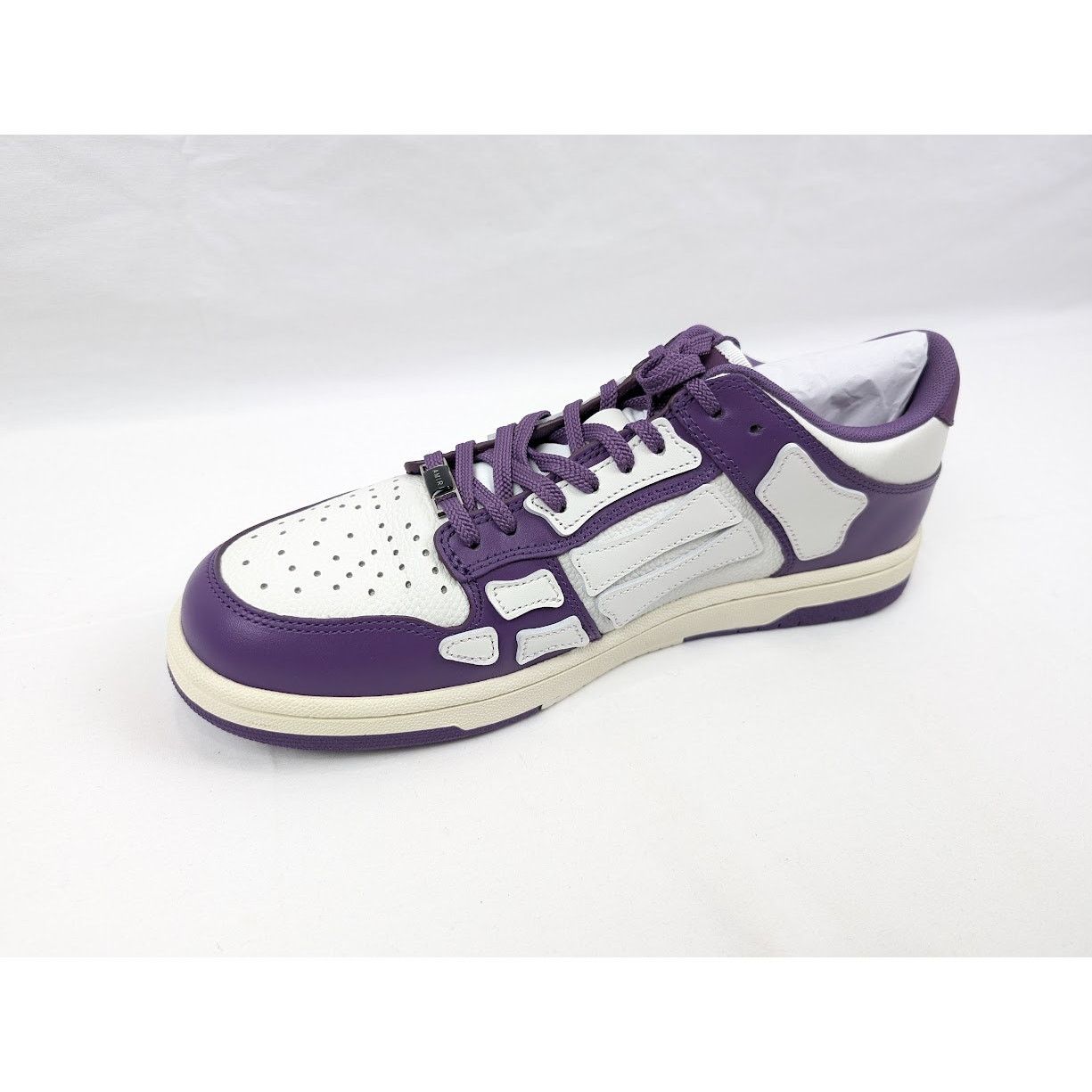 Amiri o1rshd1 Skeleton Low-Top Sneakers in Purple/White Size US 12 / EU 45 - 8 Thumbnail