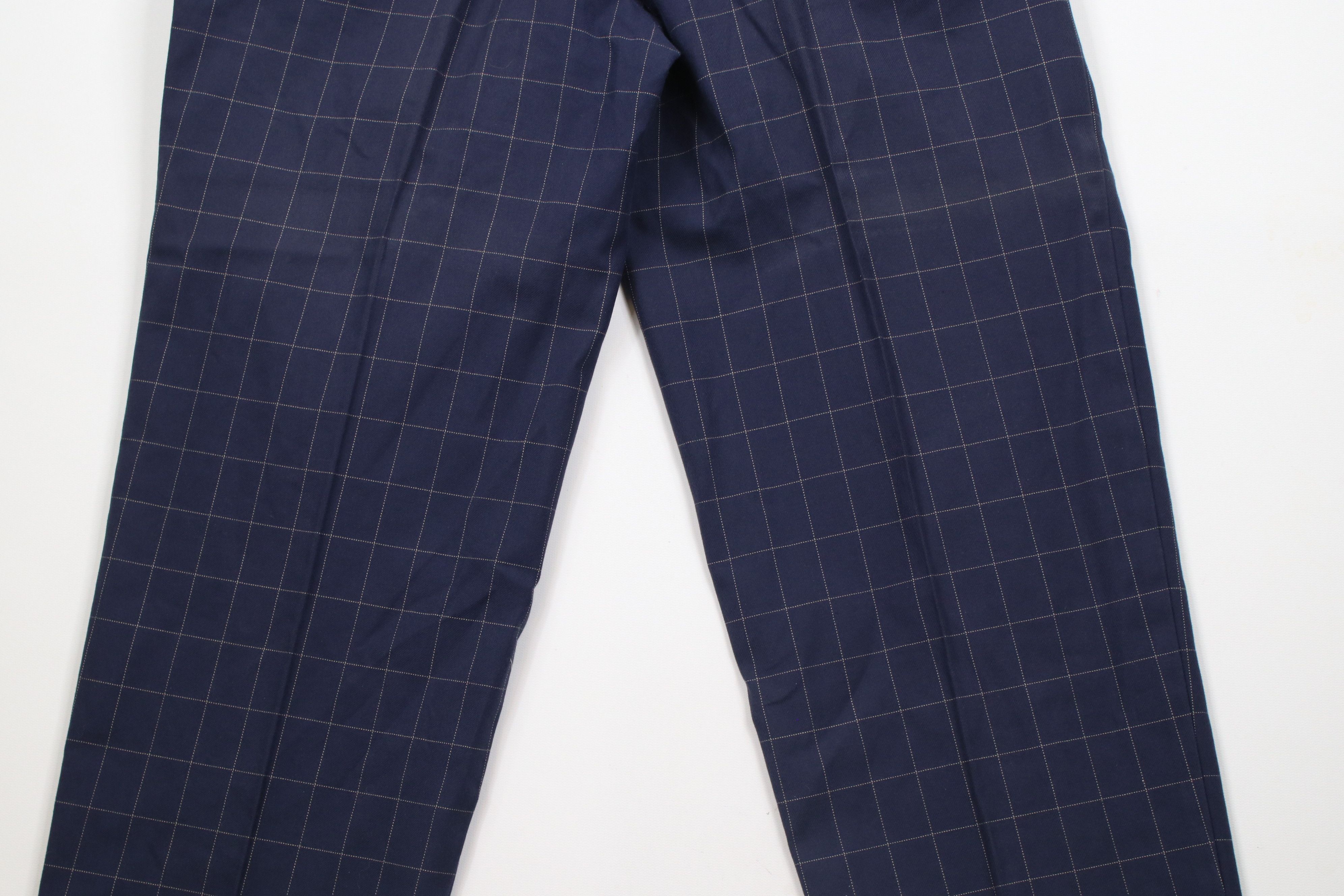 Tommy Hilfiger × Vintage Vintage 90s Tommy Hilfiger Cuffed Chino Pants Blue Plaid Size US 30 / EU 46 - 12 Thumbnail