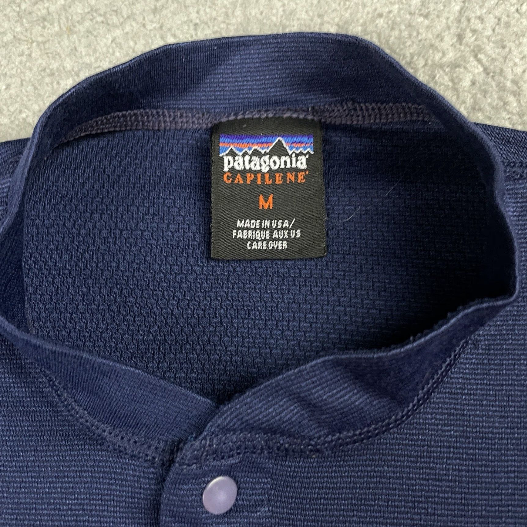 Patagonia Patagonia Capilene TShirt Mens Adult Medium Blue Long Sleeve Shirt Pullover Crew Neck Breathable Quick Dry 100% Polyester Capilene Base Layer Size US M / EU 48-50 / 2 - 4 Thumbnail