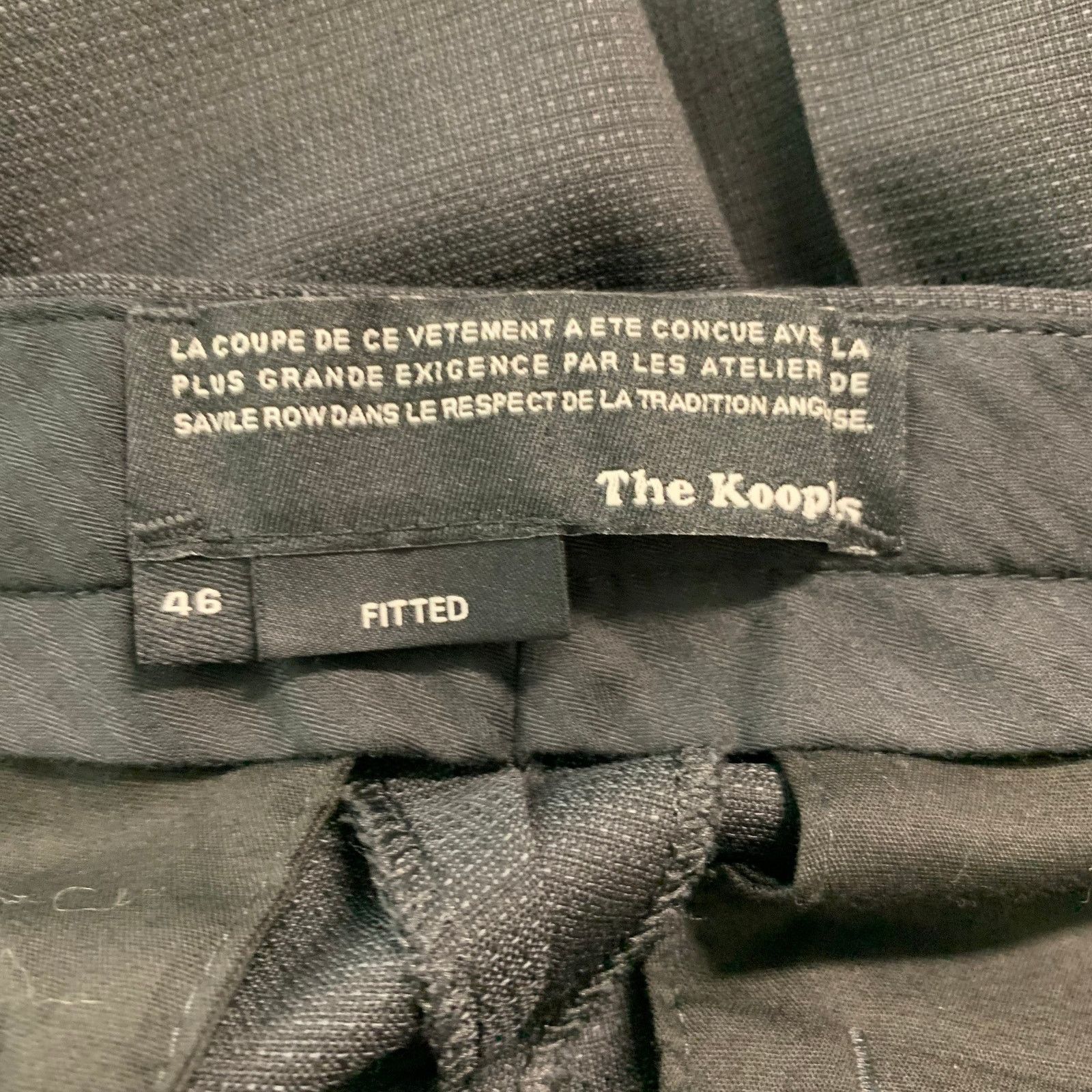 The Kooples THE KOOPLES Size 30 Black Solid Wool Tuxedo Dress Pants Size US 30 / EU 46 - 3 Thumbnail