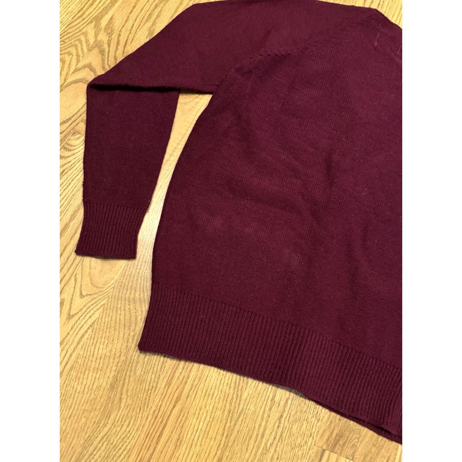 Vintage Vintage Montgomery Ward Acrylic Cardigan Sweater - Size XL Maroon Grunge Size US XL / EU 56 / 4 - 8 Thumbnail