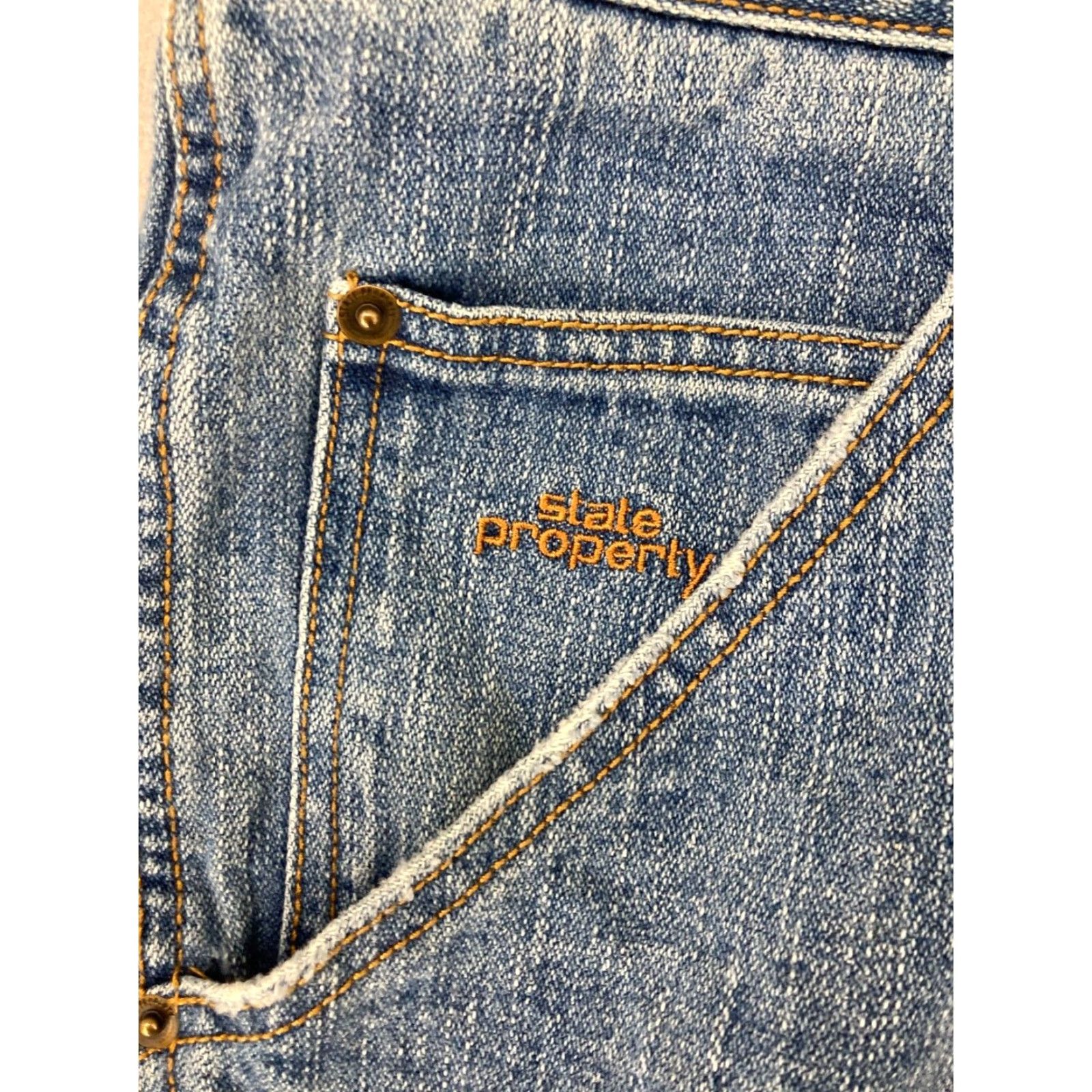 Vintage STATE PROPERTY Jeans 42 90s Vintage Relaxed Wide-Leg Denim Jeans Men 42 Blue 5-Pocket 90s Theme Mens Size US 42 / EU 58 - 6 Thumbnail