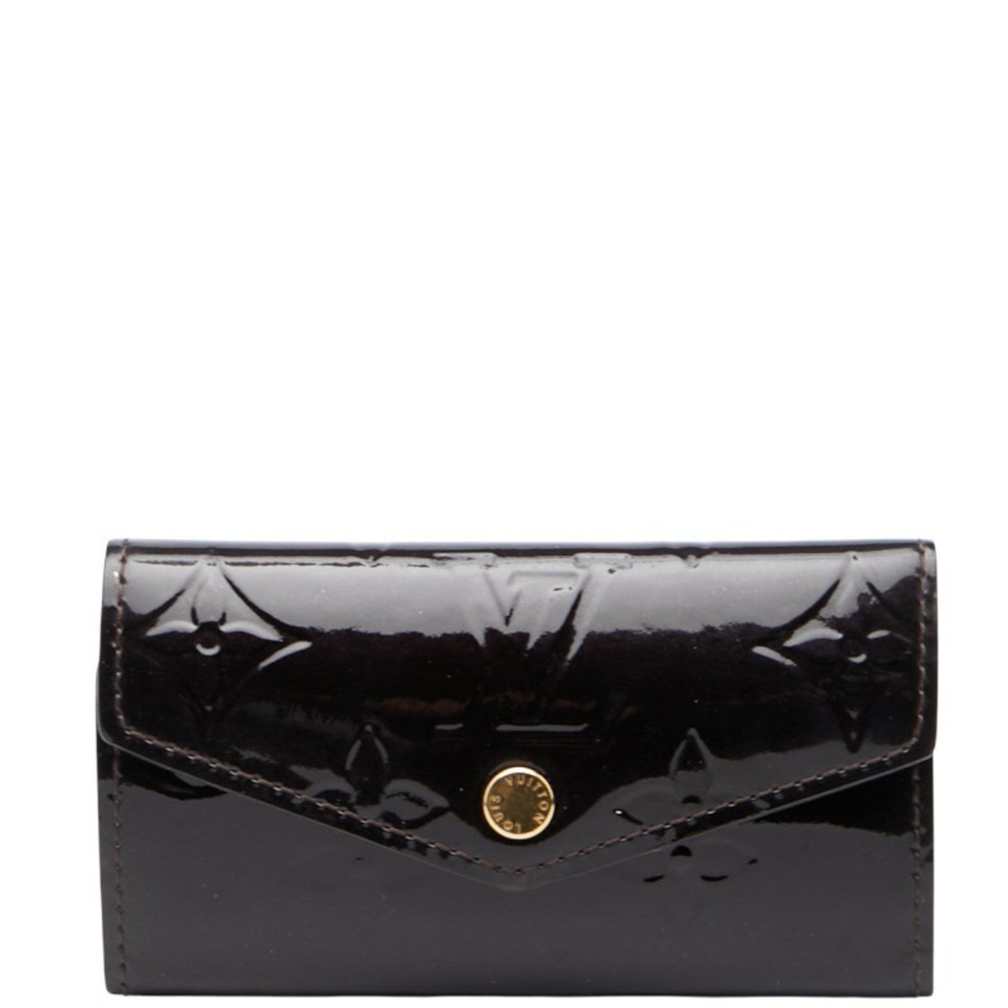 Louis Vuitton Louis Vuitton Monogram Vernis Multicle 4 Key Case M93517 Amaranth Brown Patent Leather Women's LOUIS VUITTON Size ONE SIZE - 1 Thumbnail