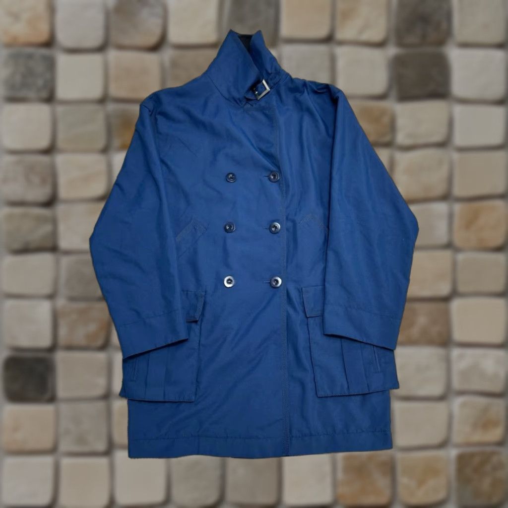 St. John VINTAGE St John Pea Coat Womens Medium Blue Casual Double Breasted Winter Size M / US 6-8 / IT 42-44 - 1 Thumbnail