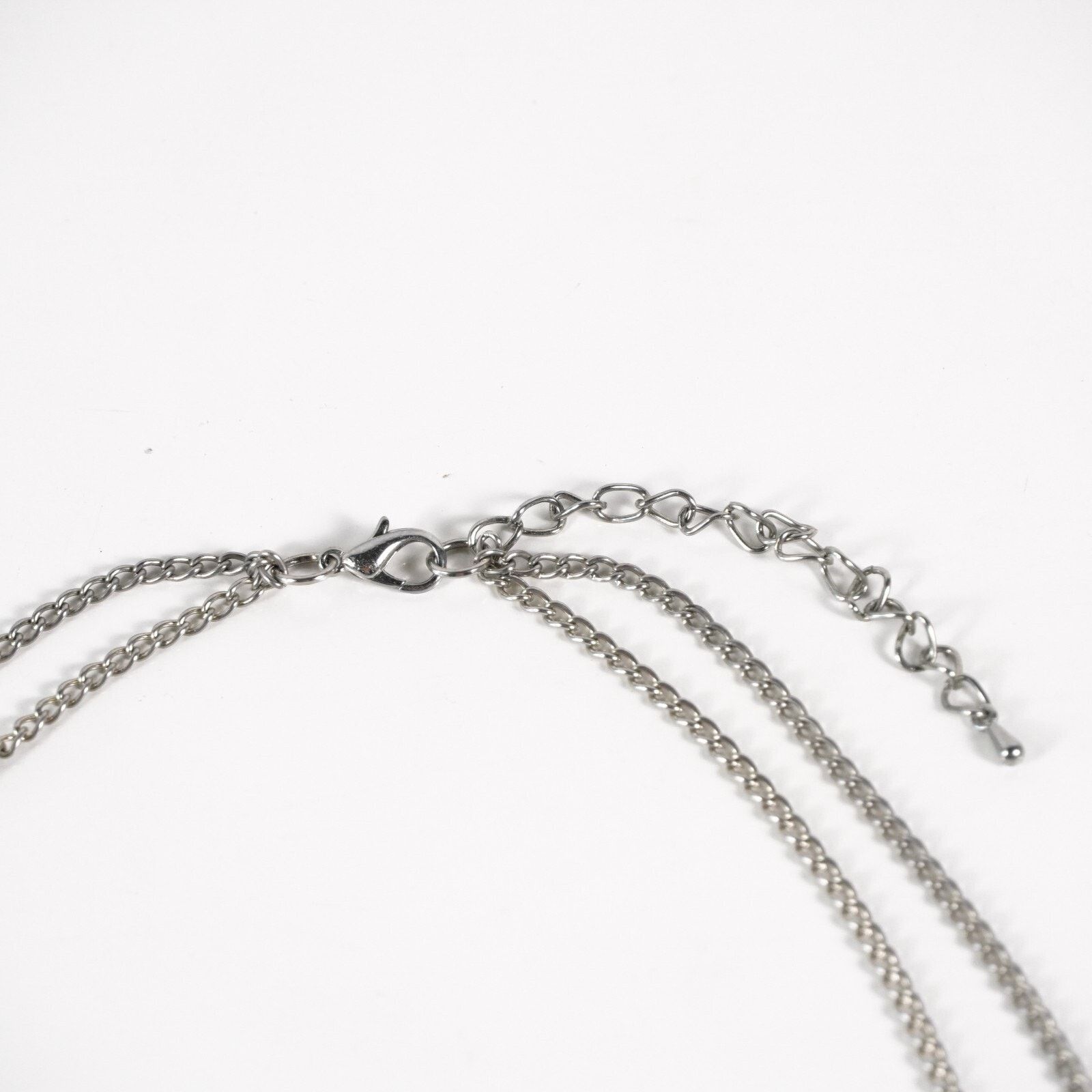 Other Vintage Silver & Green Stone Beaded Necklace Choker Jewelry Size ONE SIZE - 5 Thumbnail