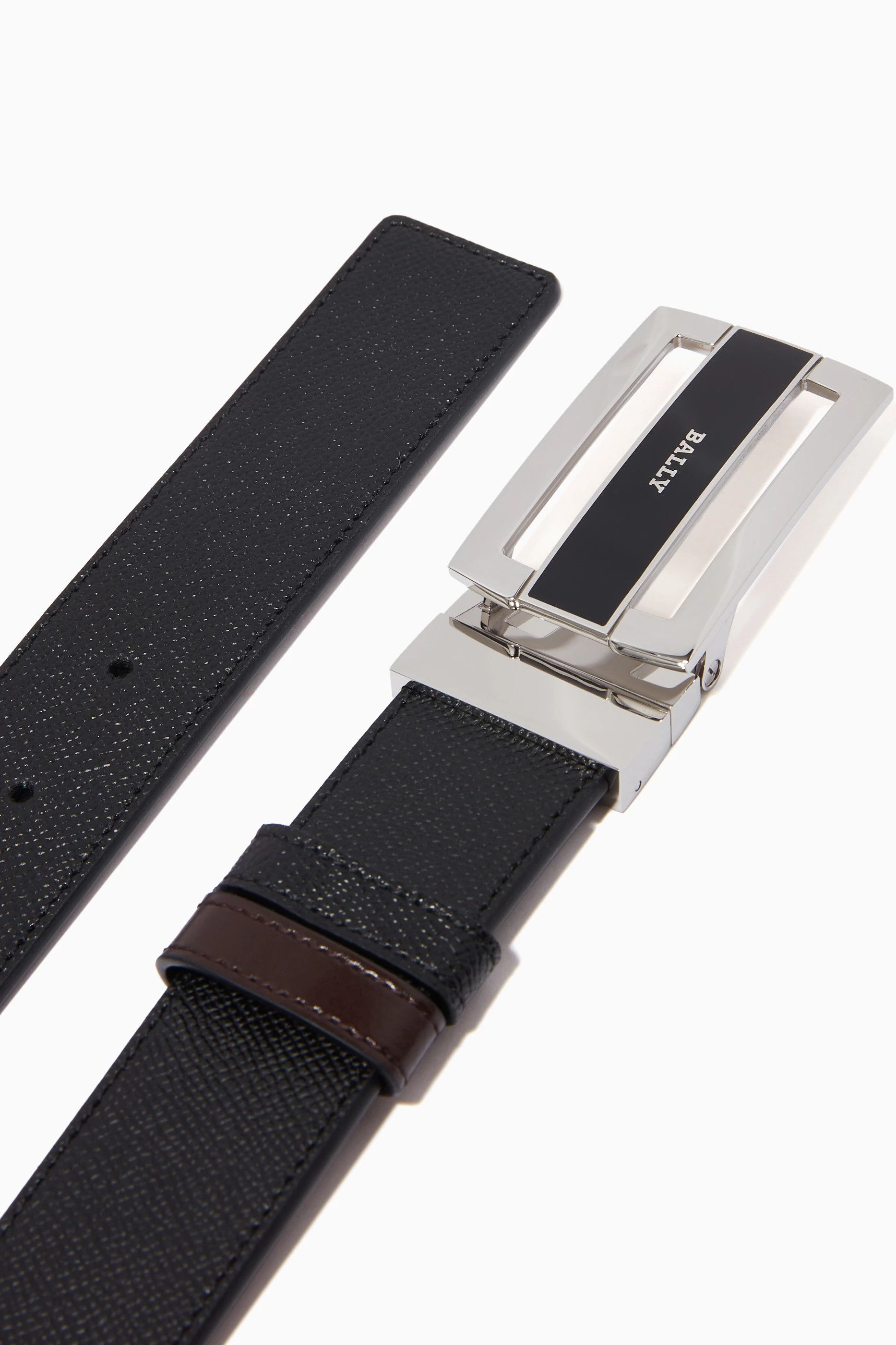 Bally o1y1224 Size: 43 = 110 / Leather Belt in Black Size 42 - 2 Thumbnail