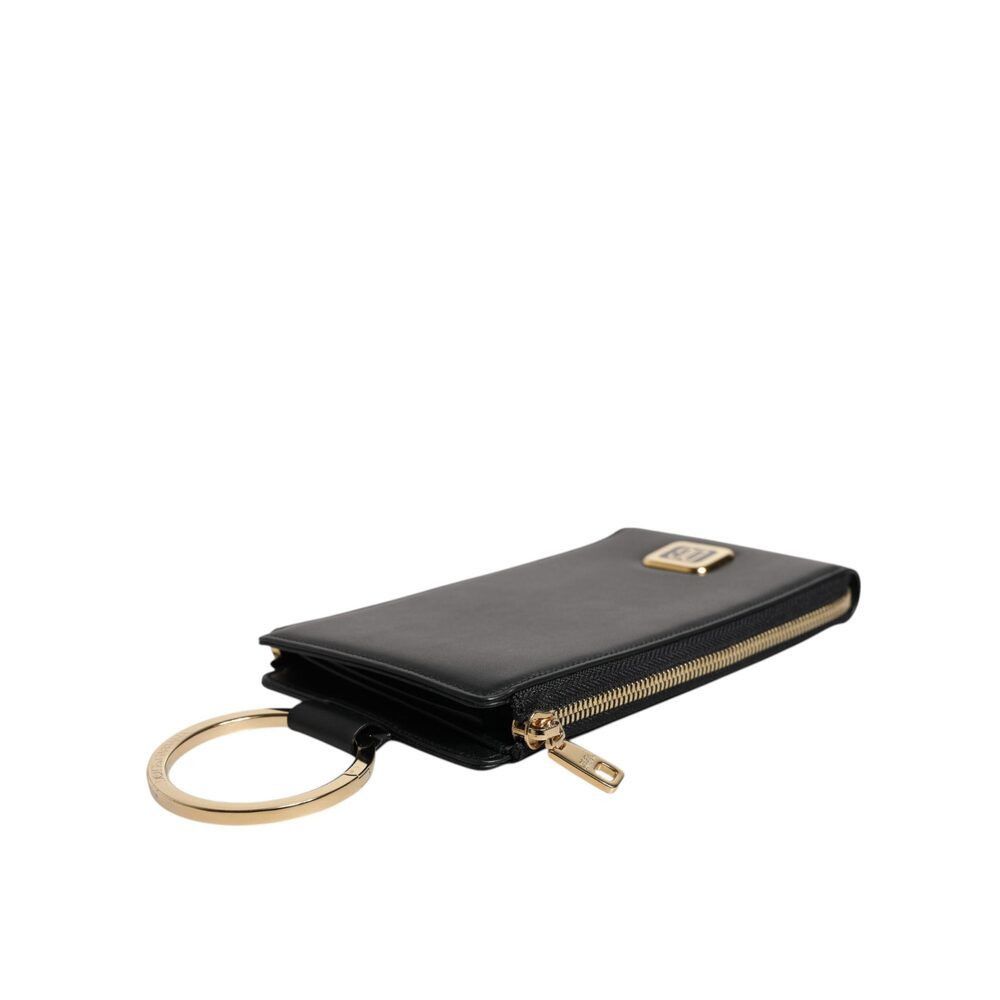 Dolce & Gabbana Dolce & Gabbana Black Leather Logo Plaque Neck Strap Card Co Size ONE SIZE - 5 Thumbnail