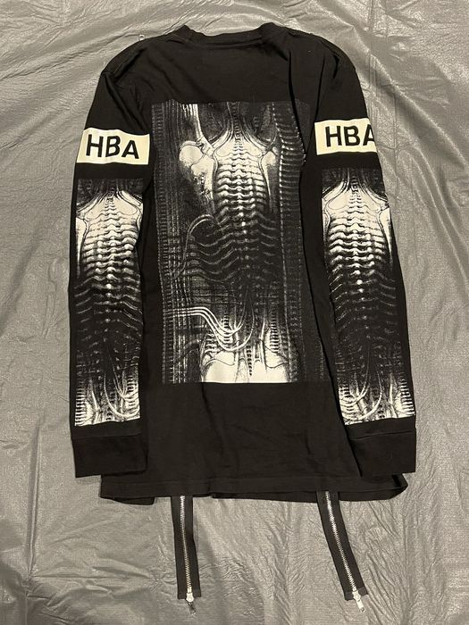 HOOD BY AIR HBA Screenprinted X-ray Double Zip Long Sleeve