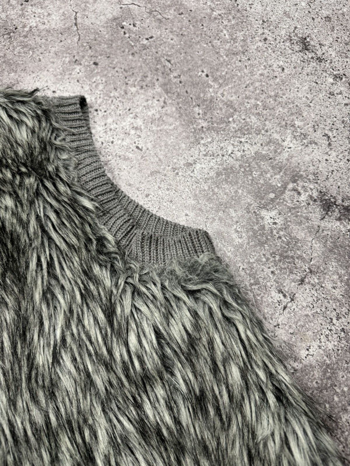 Japanese Brand AVANT GARDE Knitted Fur vest IfSixWasNine LGB Japan style Size ONE SIZE - 5 Thumbnail