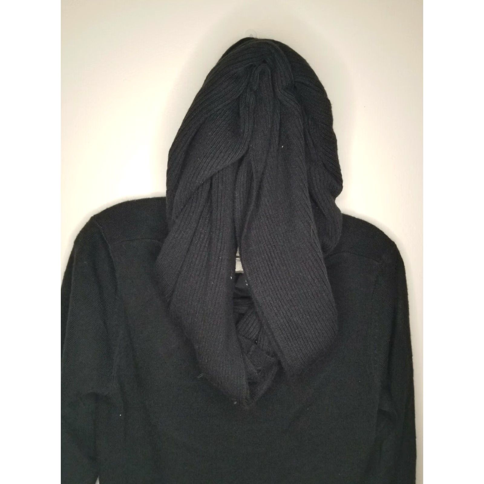 Vintage RQT Black Pullover Sweater with Scarf Womens Medium NWT Size M / US 6-8 / IT 42-44 - 5 Thumbnail