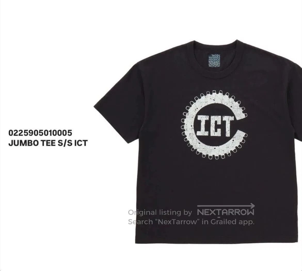 Visvim Black Short Sleeve T-Shirt with Gear and ICT Print. Size US M / EU 48-50 / 2 - 7 Thumbnail