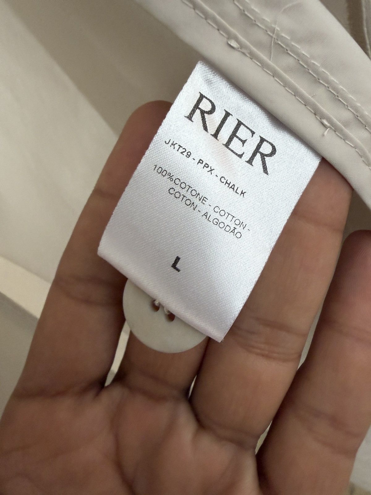 RIER Rier Waxed Popeline Chalk Jacket Size US L / EU 52-54 / 3 - 3 Thumbnail