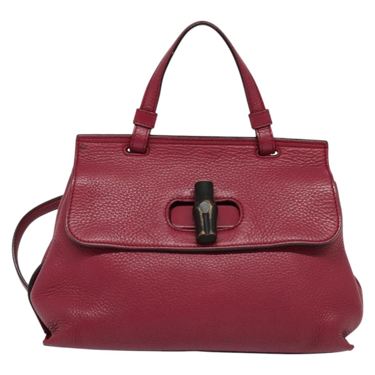 Gucci Gucci Bamboo Daily Top Handle Bag Leather Size ONE SIZE - 1 Thumbnail