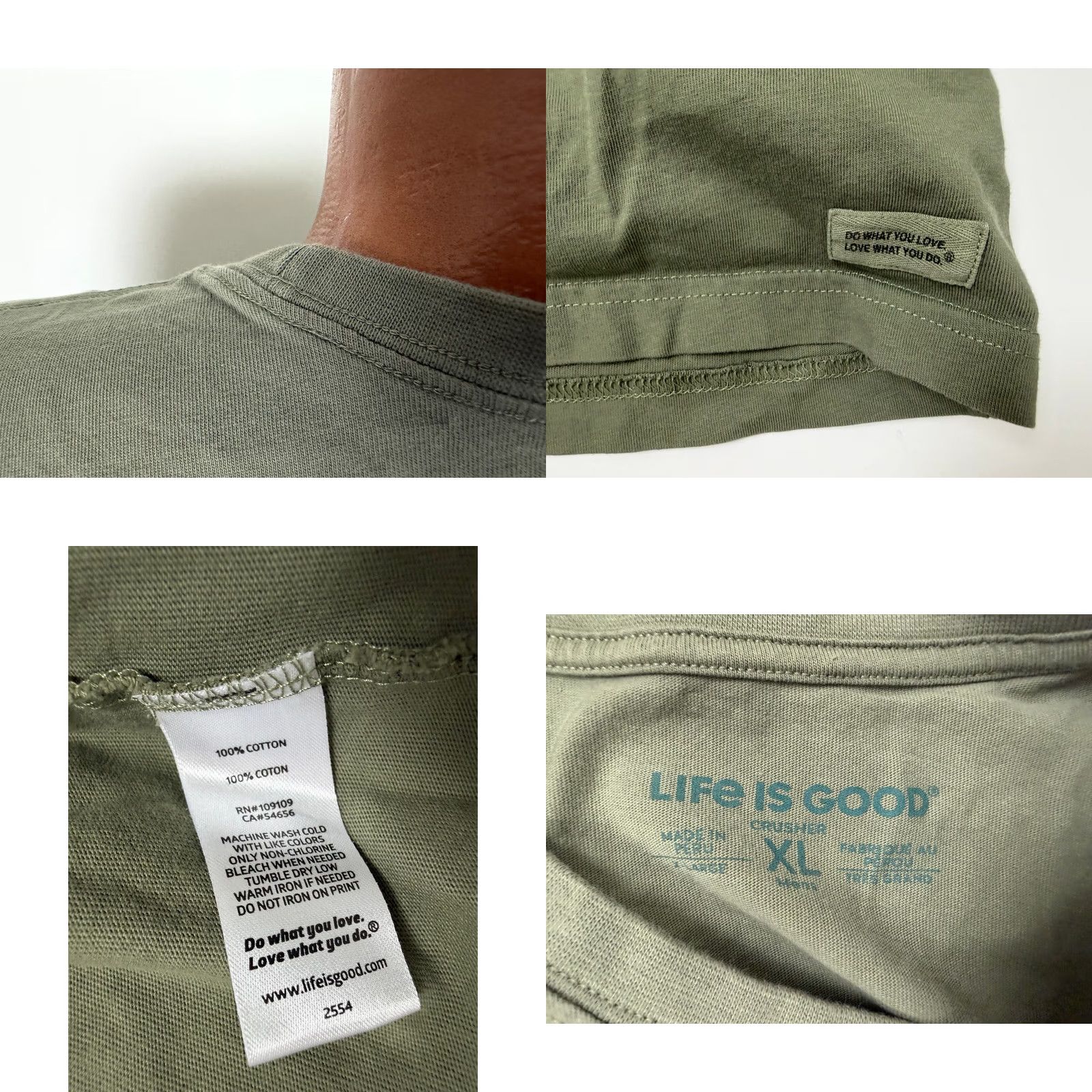 Life is Good Life is Good Shirt Men XL Olive Chicken N Pickle Ball Sports Long Sleeve Cotton Size US XL / EU 56 / 4 - 8 Thumbnail