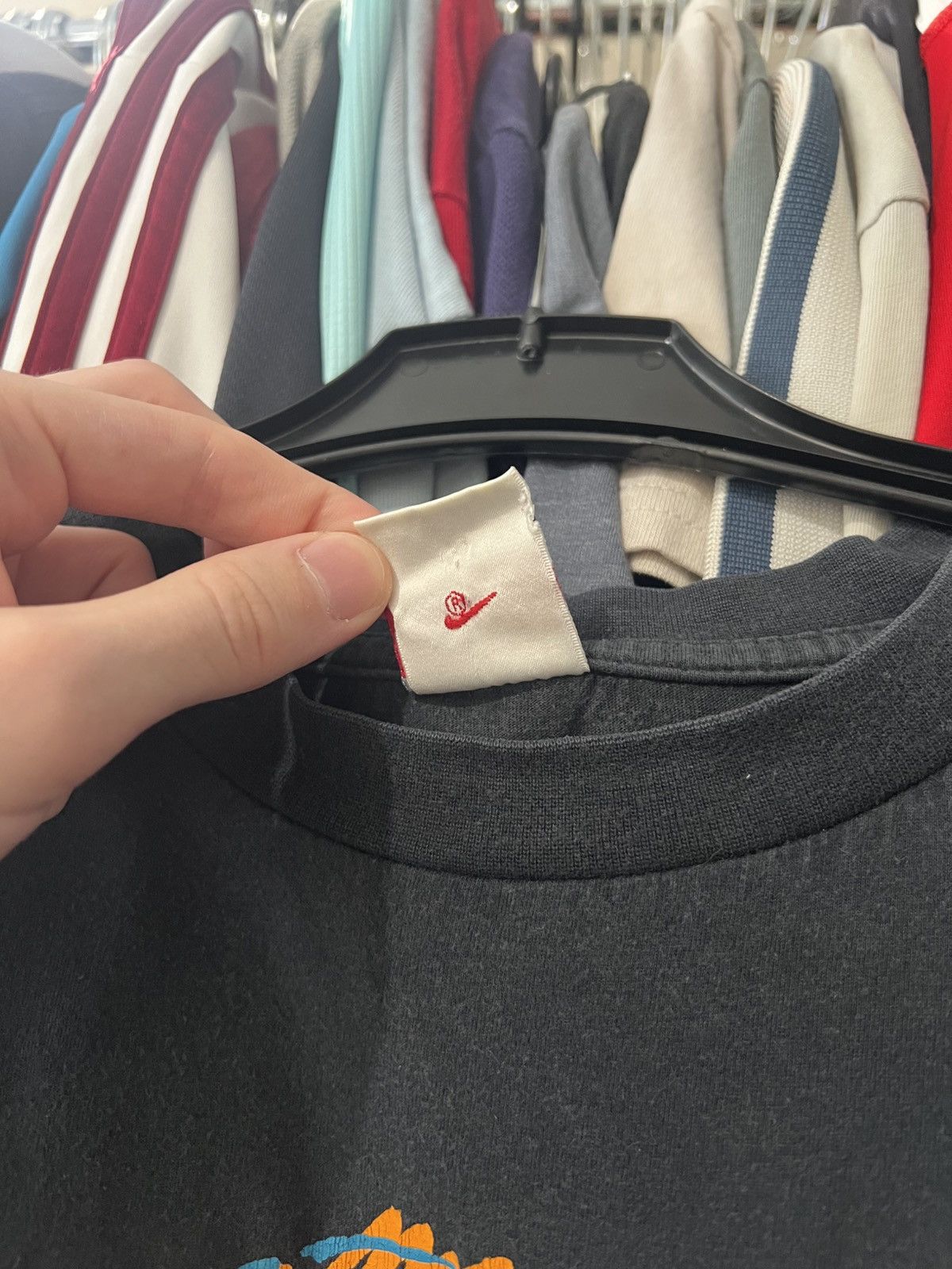 Jordan Brand × Nike × Vintage 90s VINTAGE NIKE AIR JORDAN JUMPMAN BIG LOGO AOP BAND TEE Size US L / EU 52-54 / 3 - 7 Thumbnail