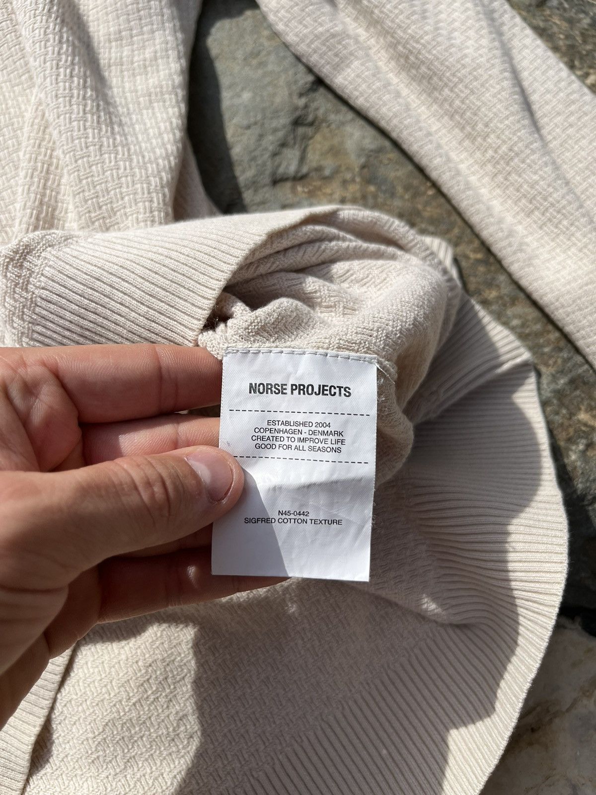 Acne Studios × Norse Projects × Our Legacy Norse Projects sigfred cotton texture knitted sweater jumper Size US M / EU 48-50 / 2 - 12 Thumbnail
