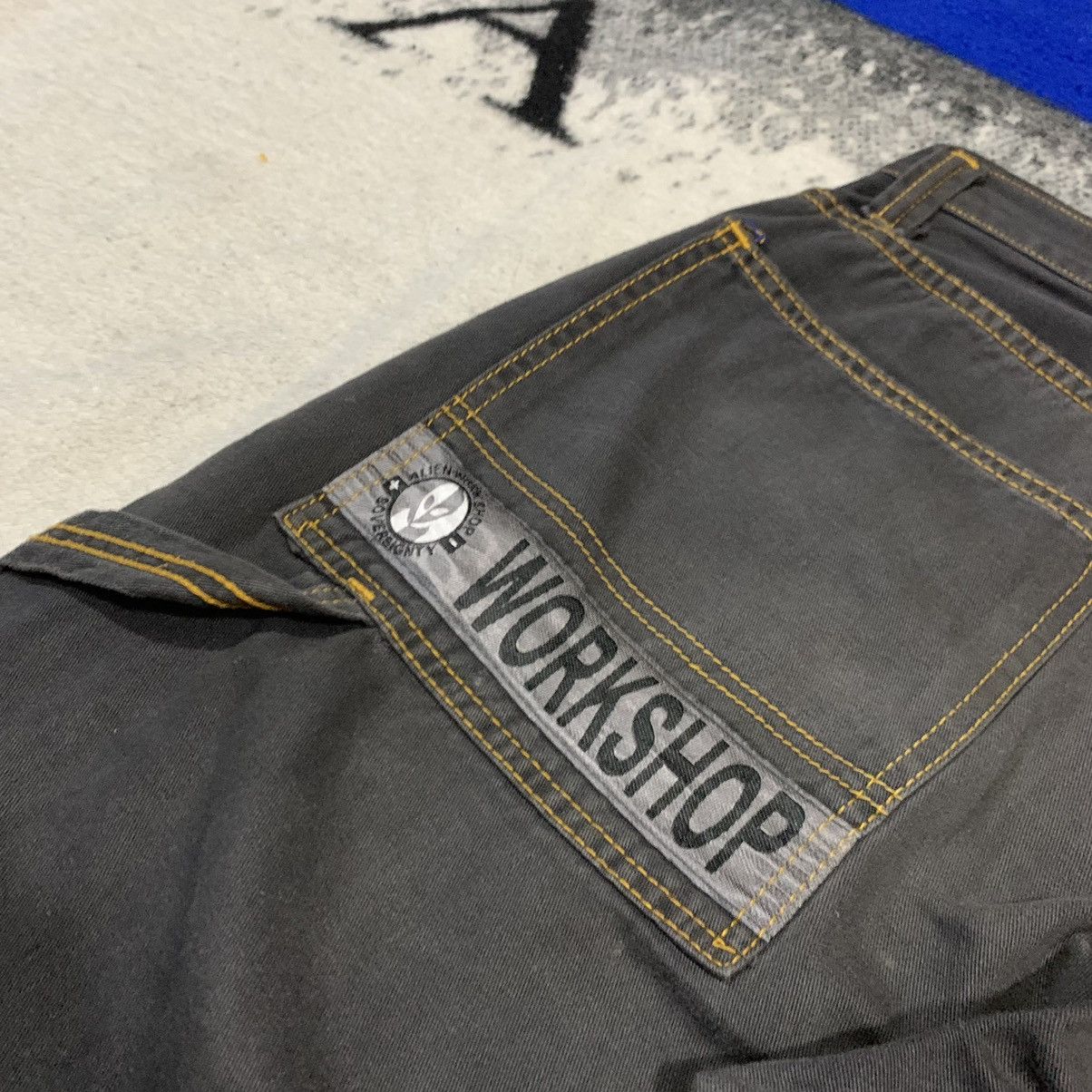 Vintage Alien Workshop 👽 Stripe List Side Baggy Pants