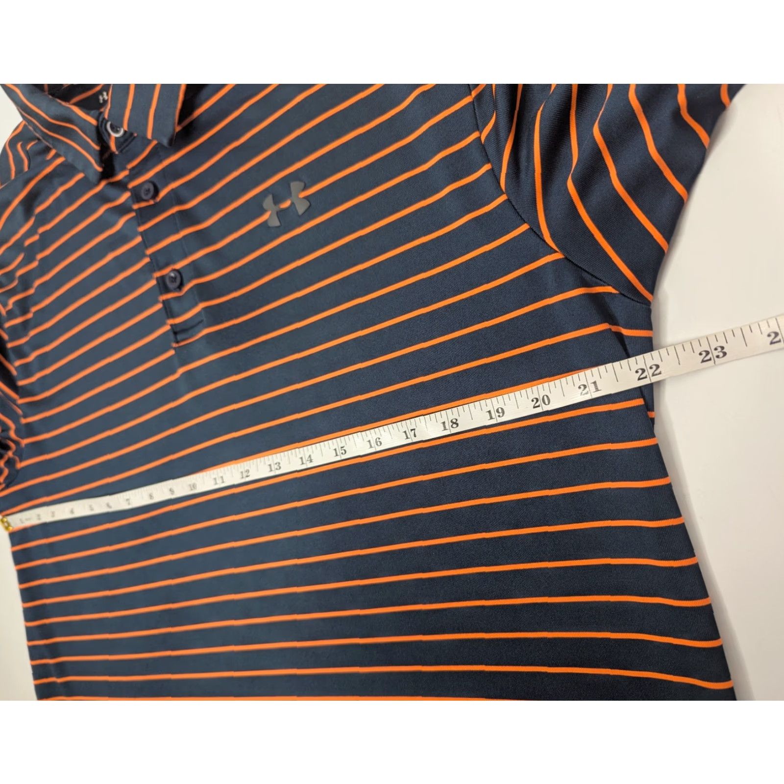 Under Armour Under Armour Polo Shirt Men XL Navy Blue Striped Athletic Quick Dry Moisture Wicking Golf Shirt Size US XL / EU 56 / 4 - 5 Thumbnail