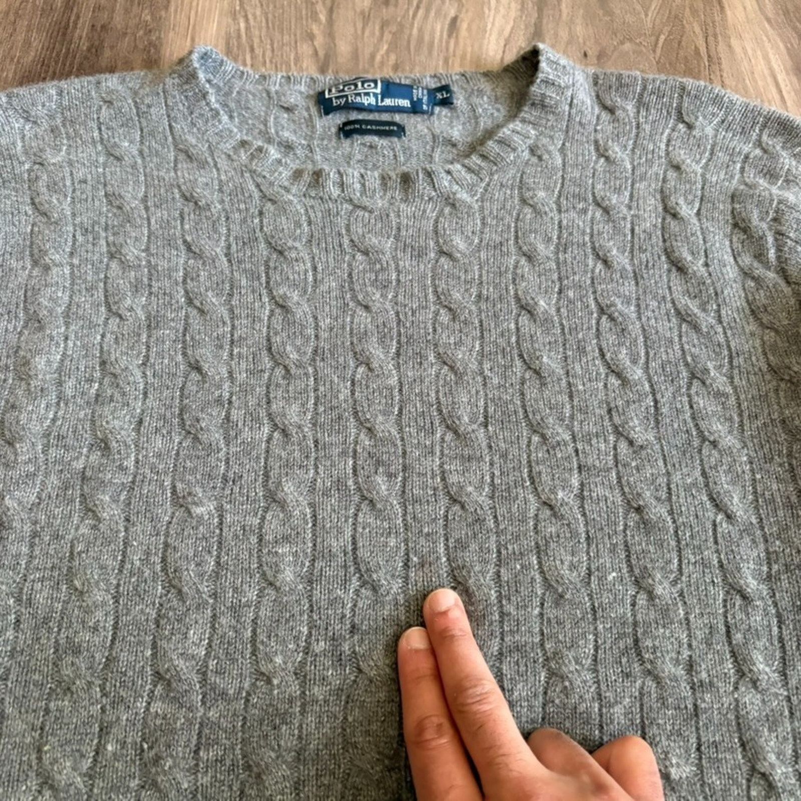 Polo Ralph Lauren × Vintage Vintage Polo Ralph Lauren Cashmere Sweater Men's Size L Size US L / EU 52-54 / 3 - 3 Thumbnail