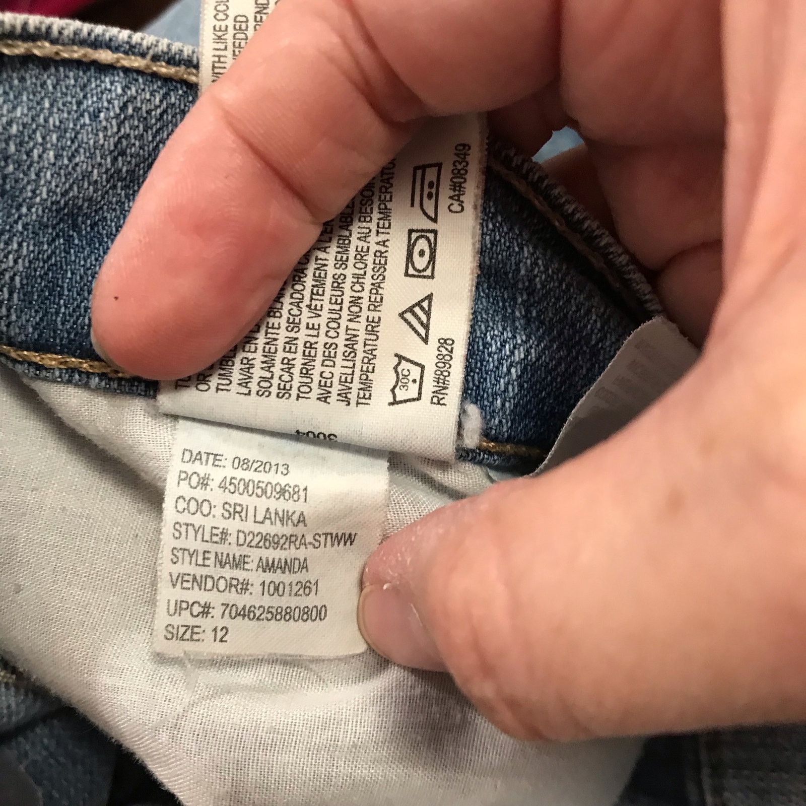 Gloria Vanderbilt Gloria Vanderbilt Amanda Denim Jean 12 Size 34" / US 12 / IT 48 - 7 Thumbnail