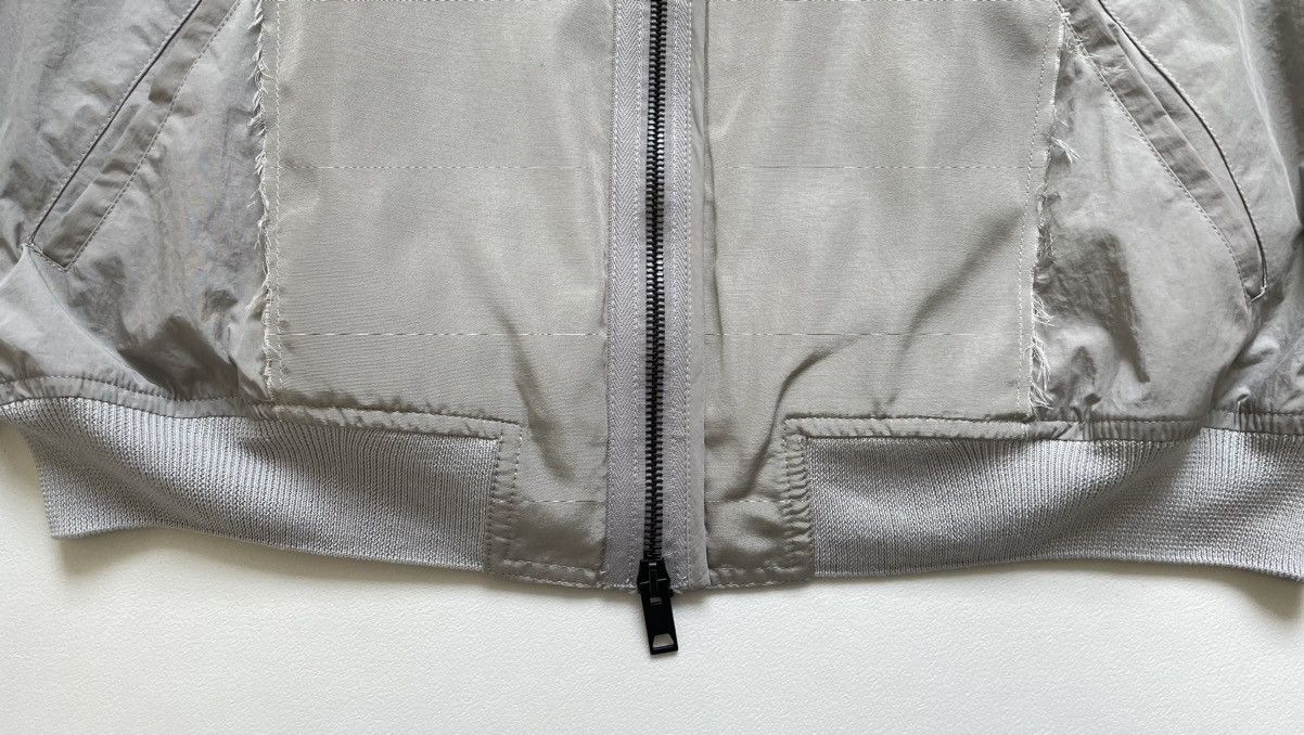 Haider Ackermann Grey Nylon Cropped Bomber Jacket Size US S / EU 44-46 / 1 - 12 Thumbnail