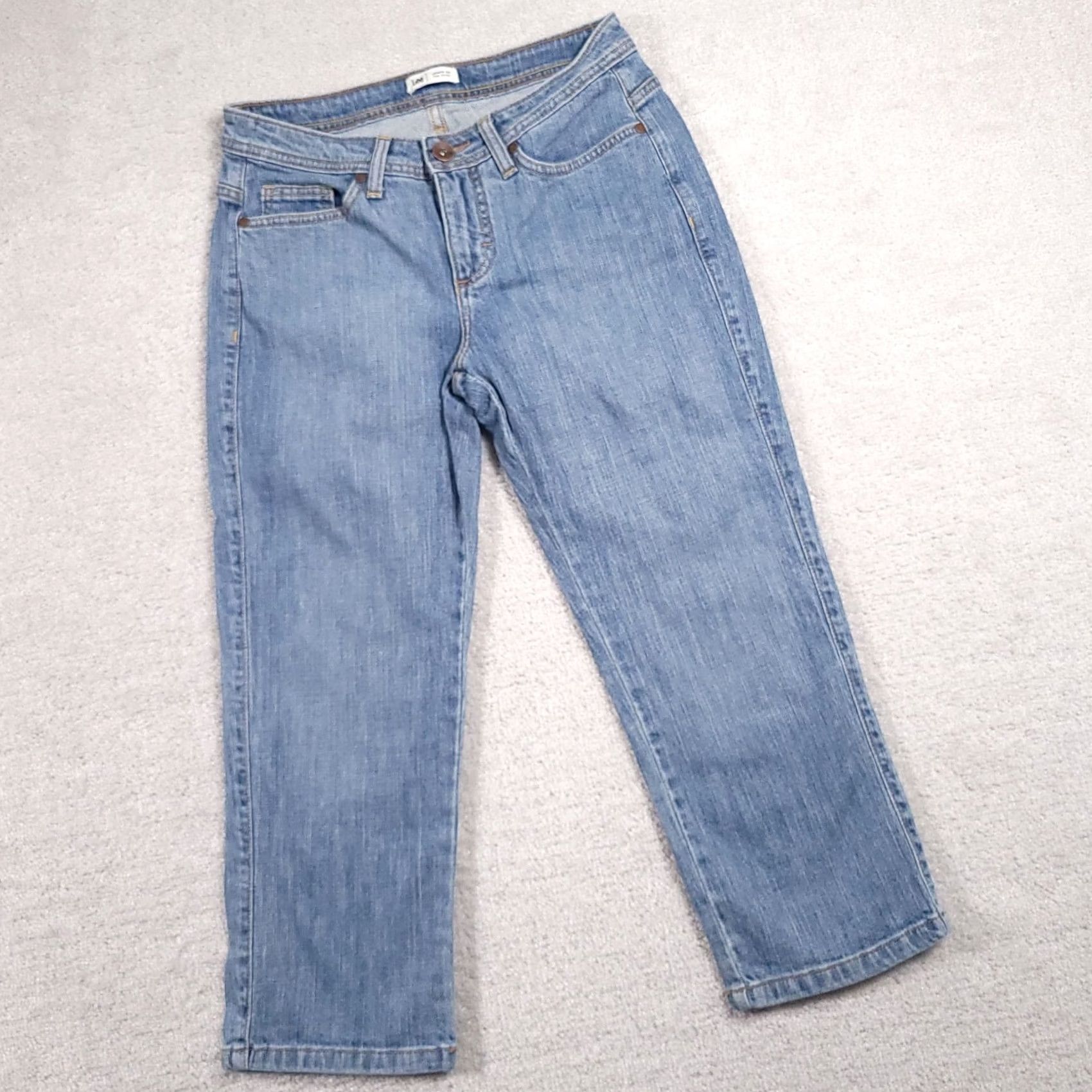 Lee Lee Capri Jeans Women's 4 Medium Denim Low Rise Stretch Crop Size 27" / US 4 / IT 40 - 2 Thumbnail