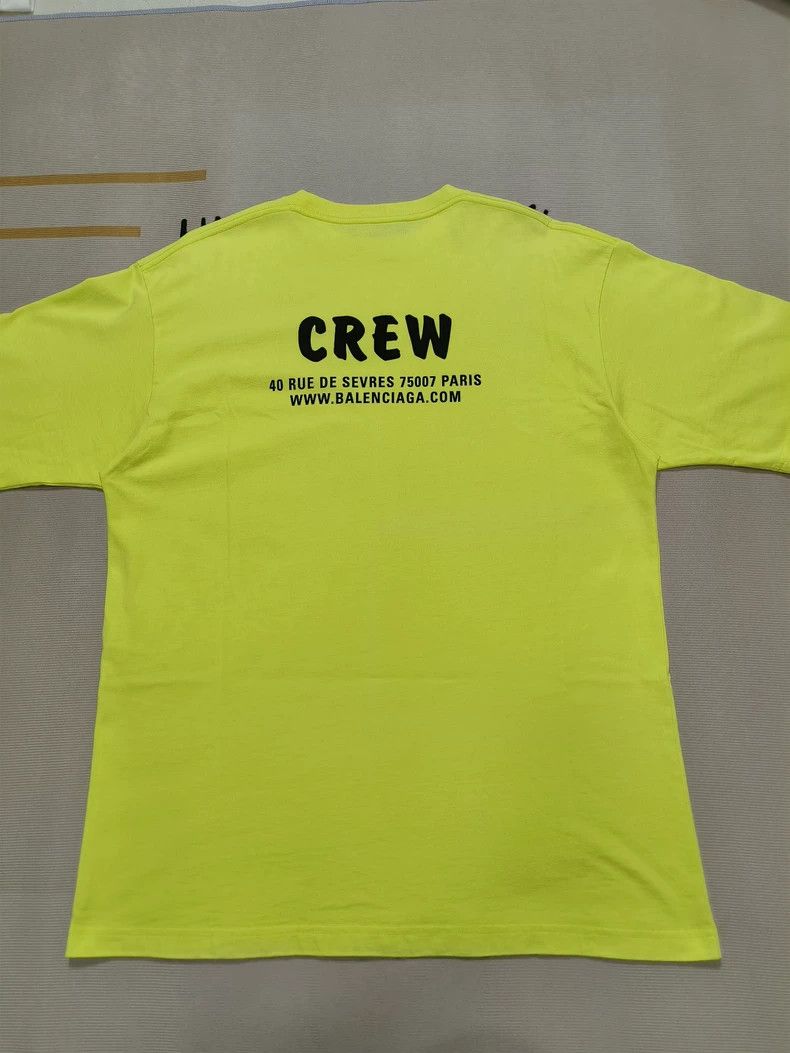 Balenciaga Balenciaga Crew letter small logo fluorescent yellow short Size US S / EU 44-46 / 1 - 2 Thumbnail