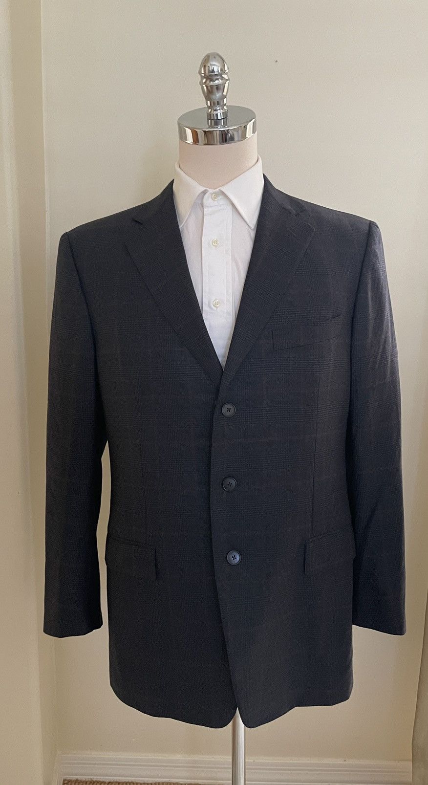 Ermenegildo Zegna 15milmil15 Wool Check Sport Coat Size 44R - 5 Thumbnail