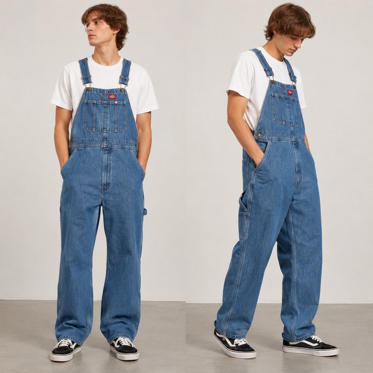 Dickies Denim Carpenter Overalls L Blue Workwear Utility